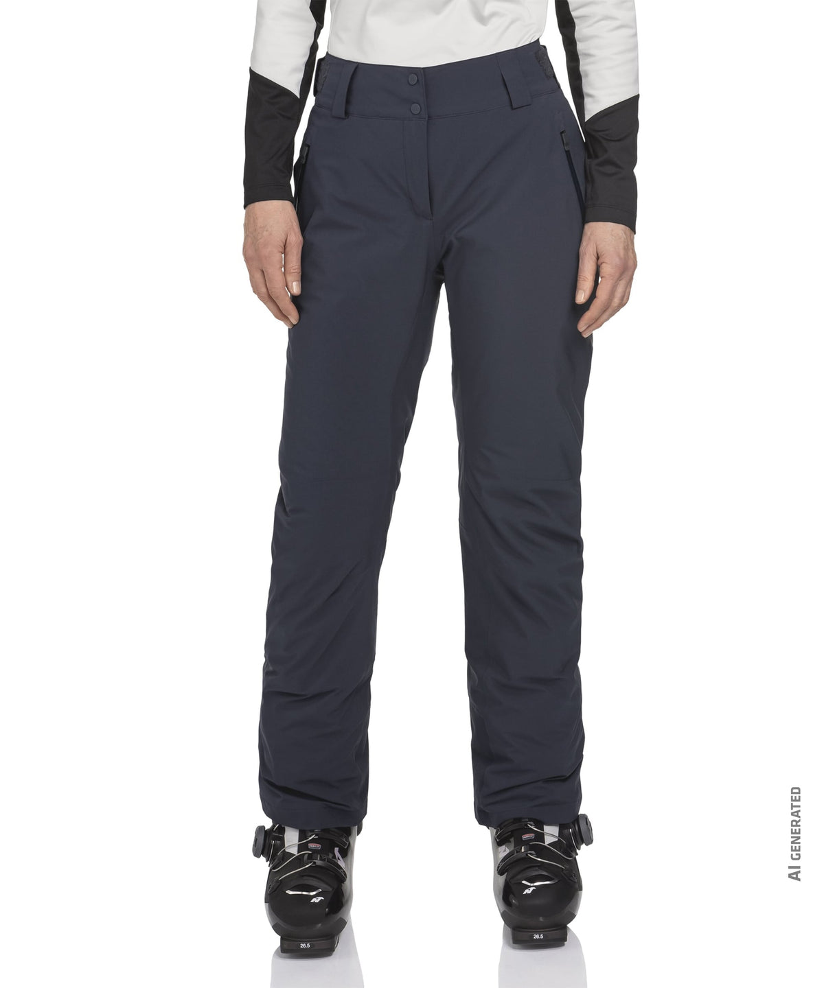Women’s pine pants navy blazer waterproof ski pants with reinforced stitching and zippered pockets