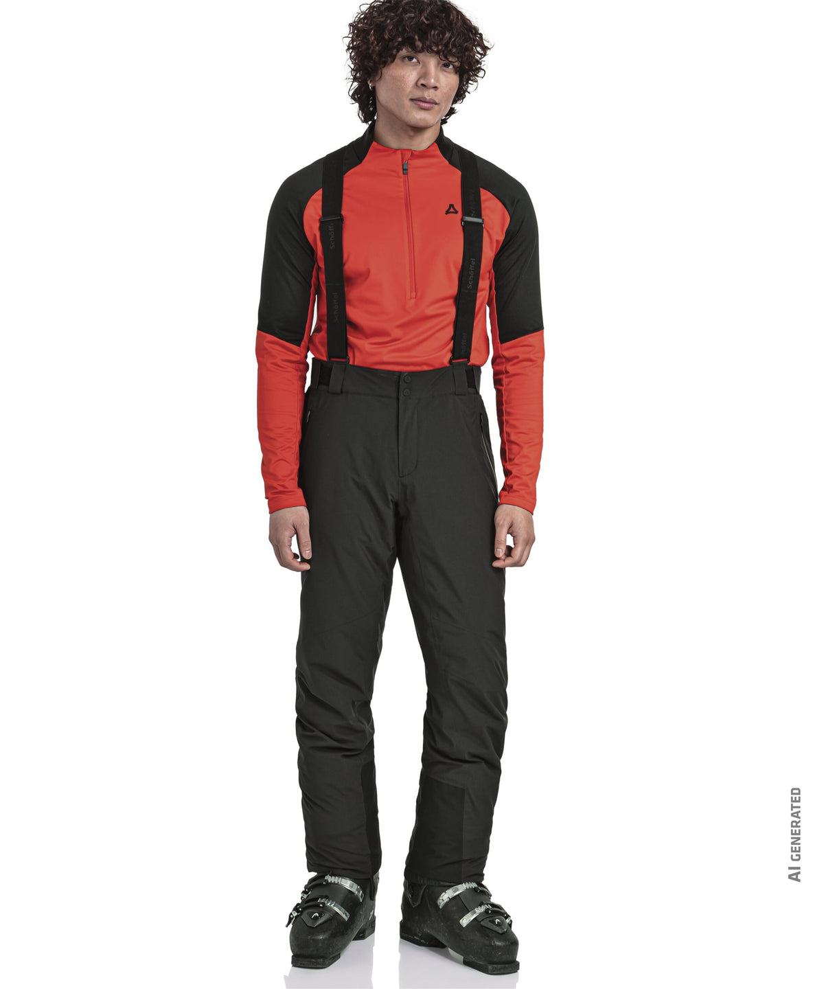Men’s pine pants black ski pants with waterproof fabric and reinforced stitching for enhanced