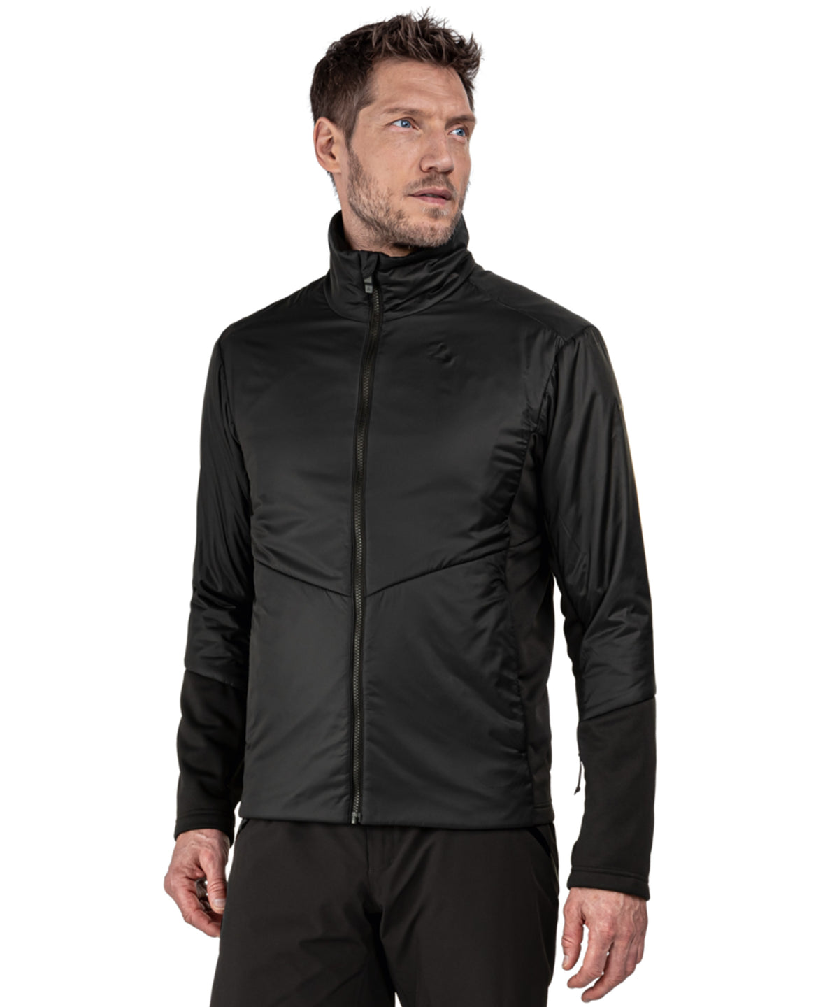 Men’s Pontre insulated jacket in black features a sleek full zip design with a high collar