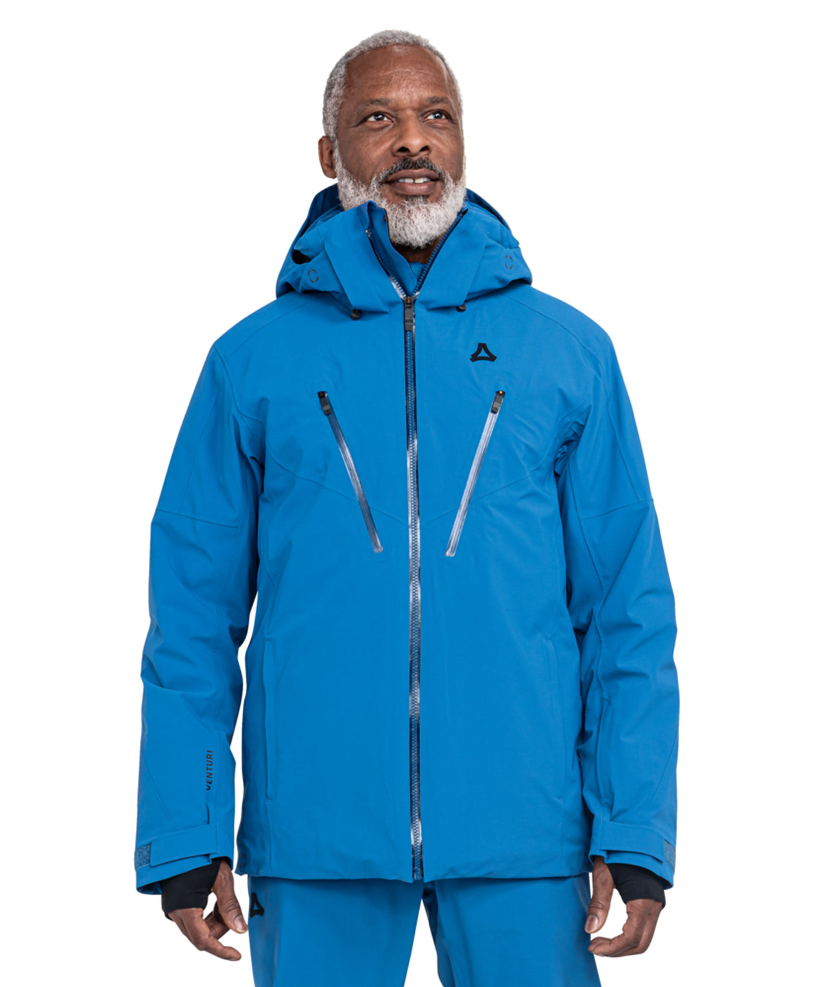 Men’s Skuta jacket by Allporta vibrant blue waterproof ski jacket with sleek modern design