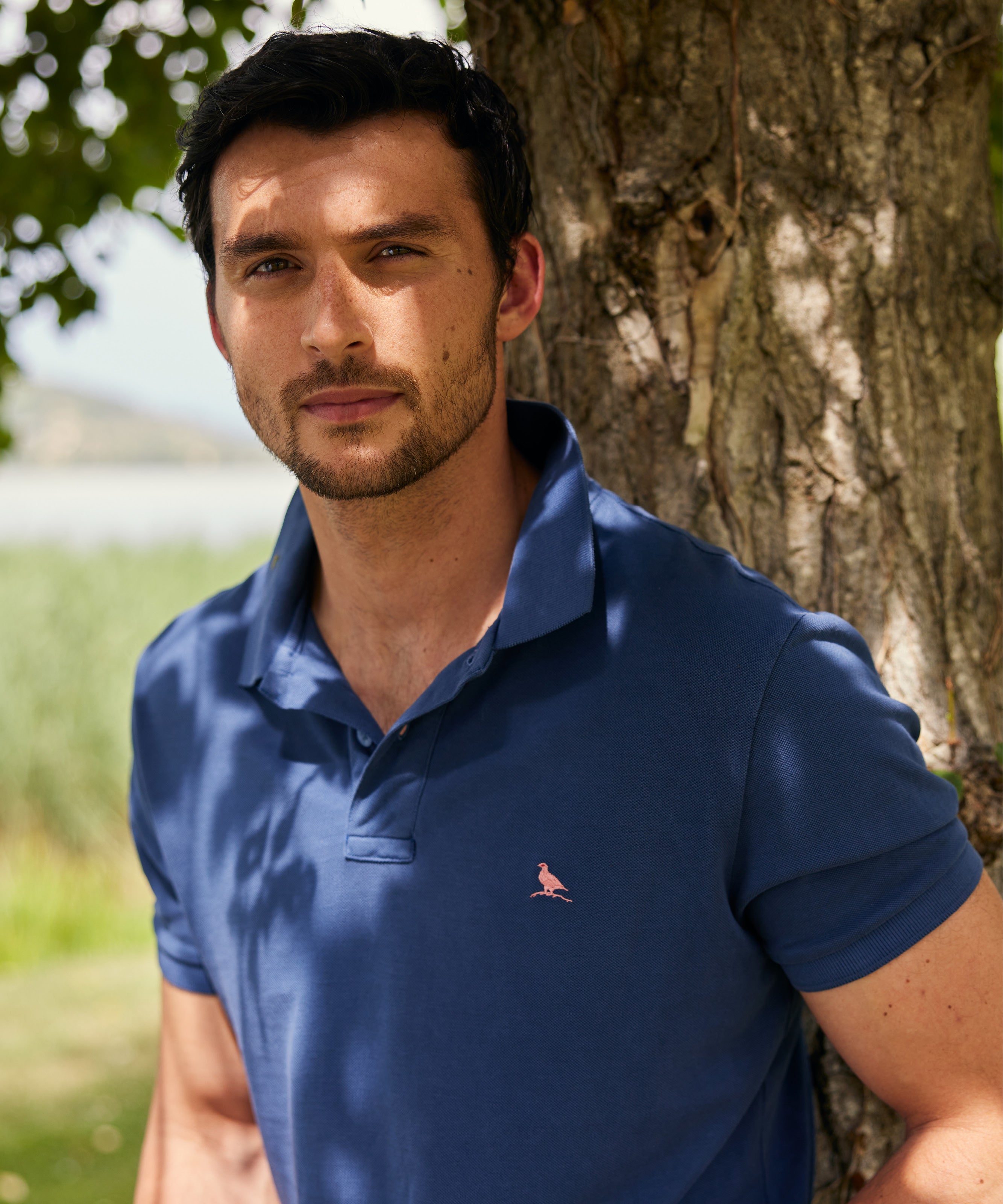 St Ives Garment Dyed Polo Shirt - French Navy