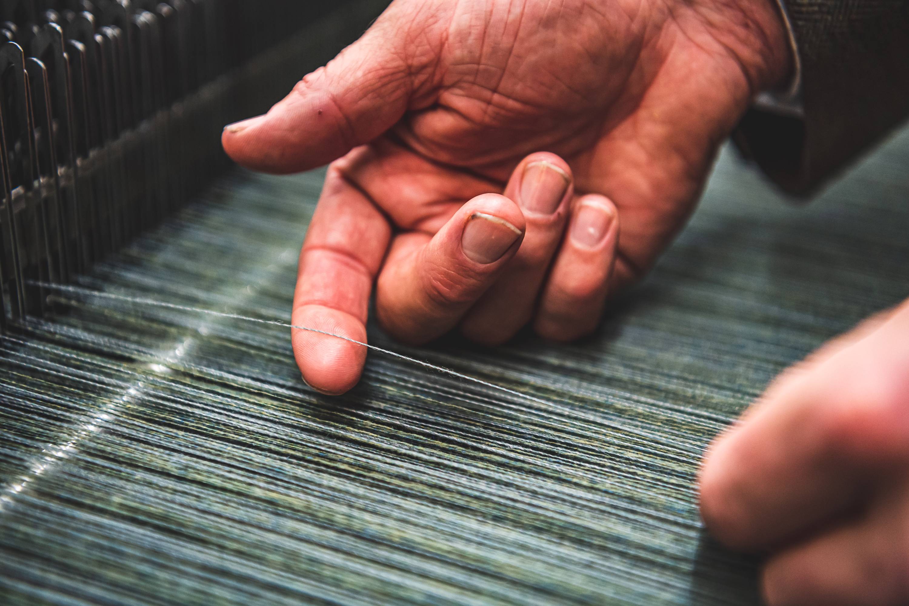 Close up image of the wool fibres.