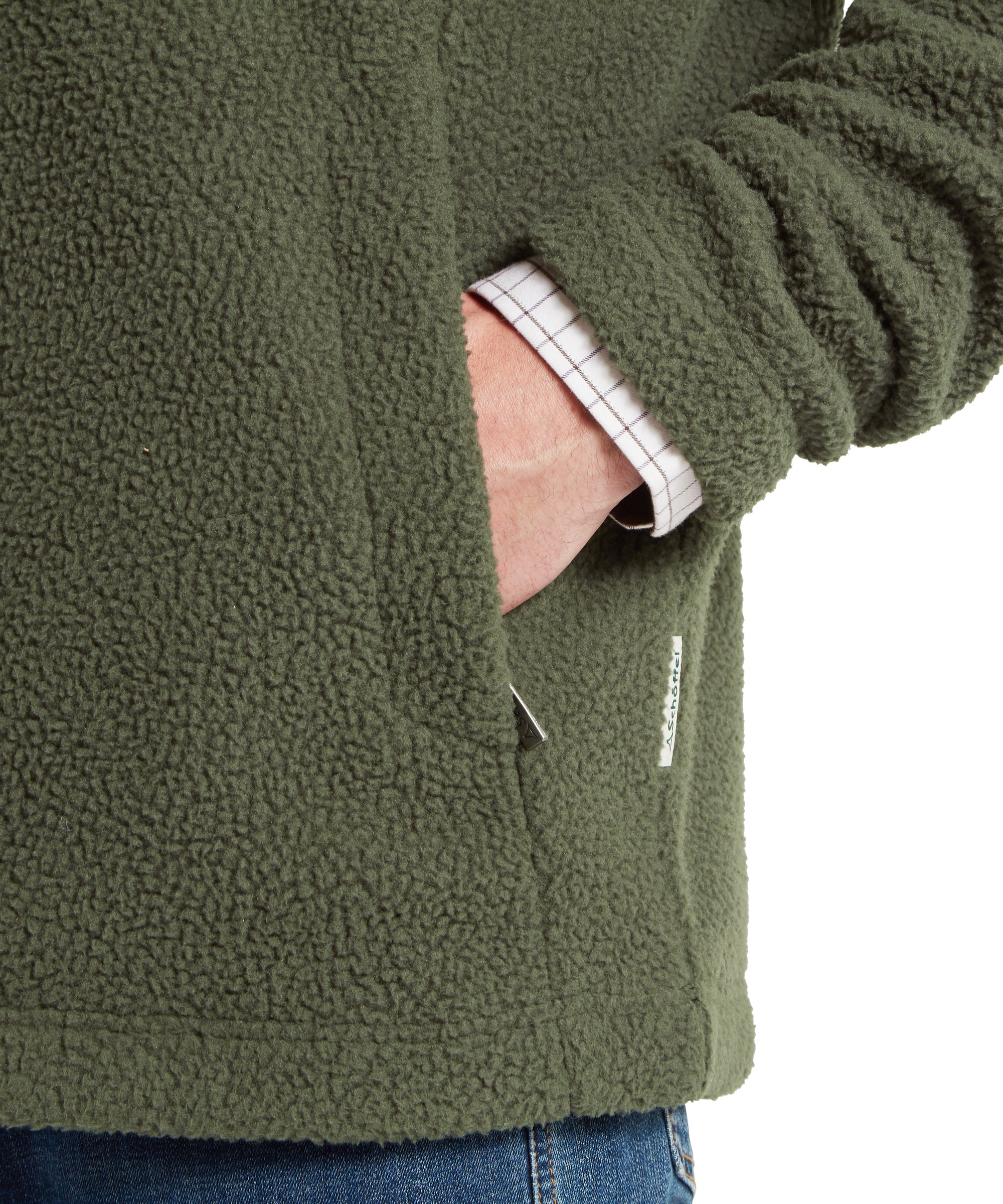 Berkeley Retro Quarter Zip Fleece - Woodland