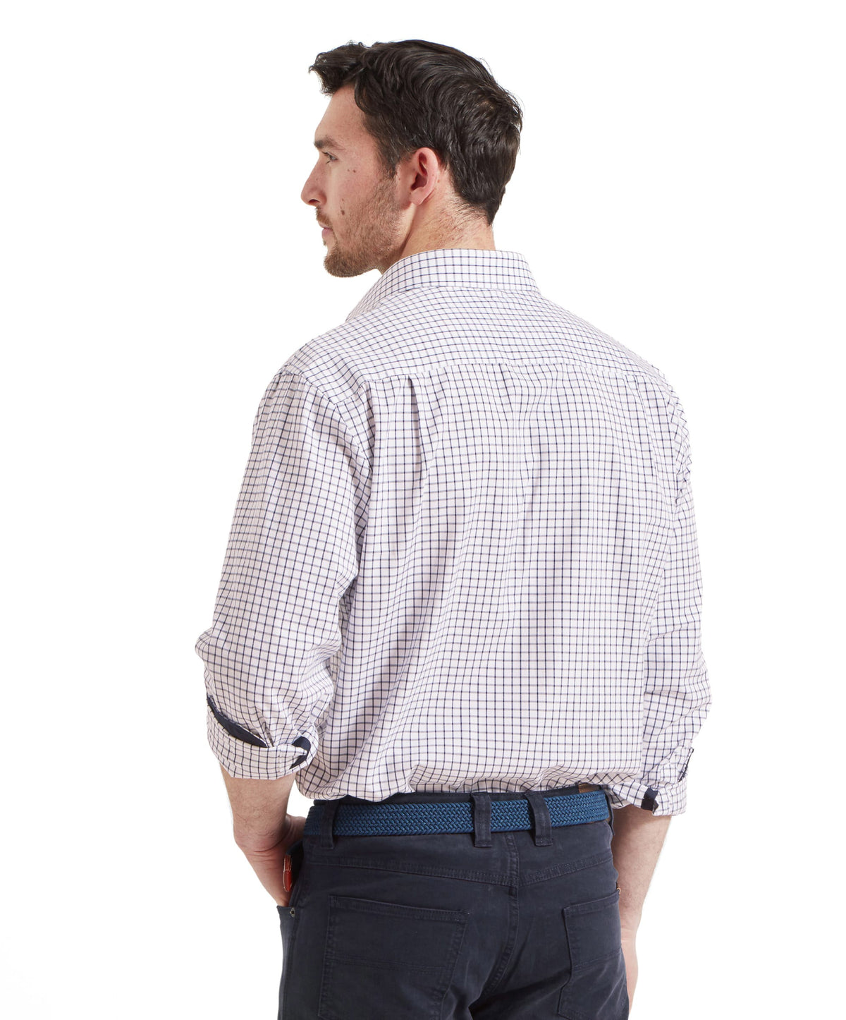 Cambridge Classic Shirt for men in Navy, from Schöffel, navy checkered pattern