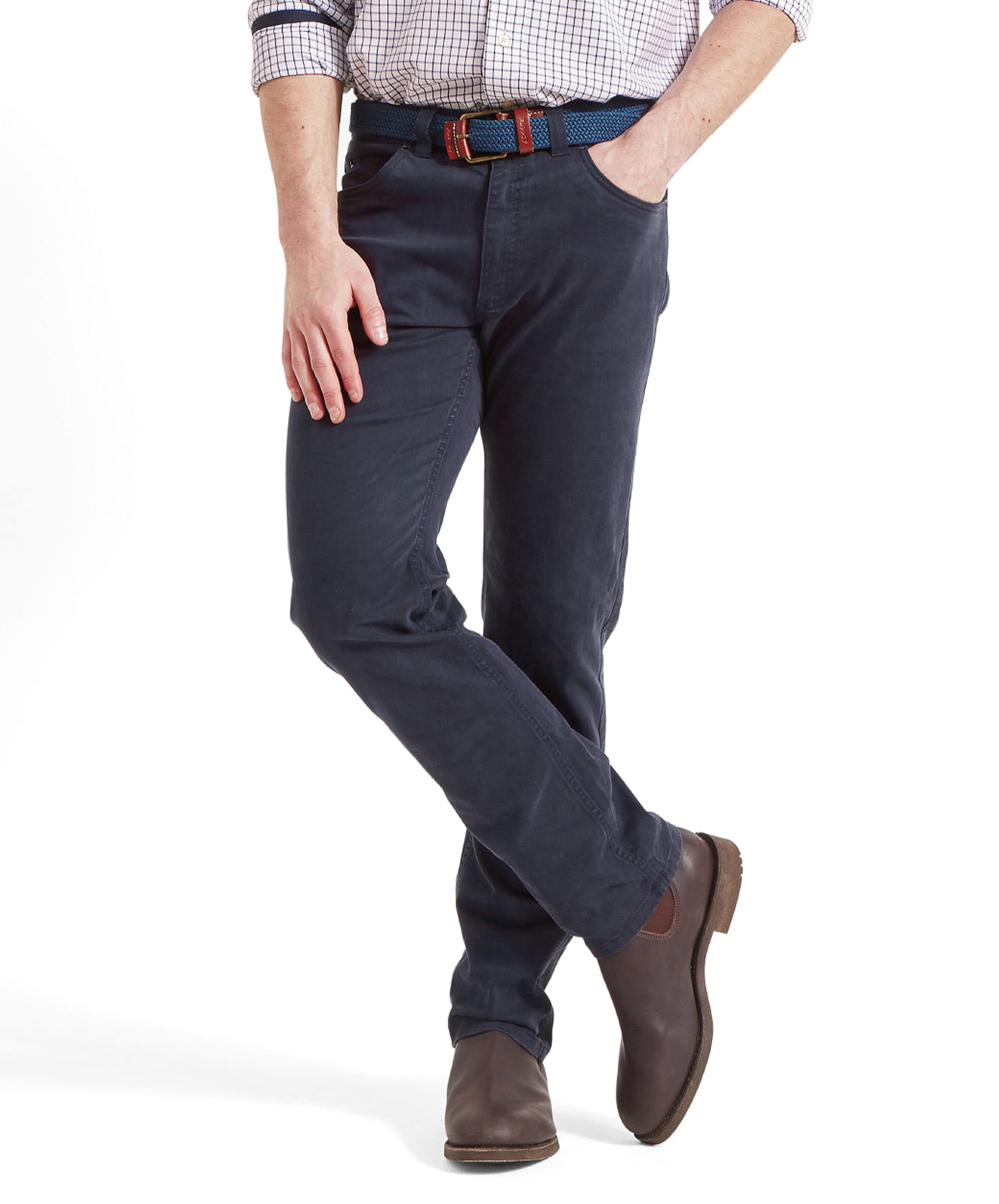 Pocket detail on the Schöffel Canterbury for men, classic five-pocket design in chino fabric