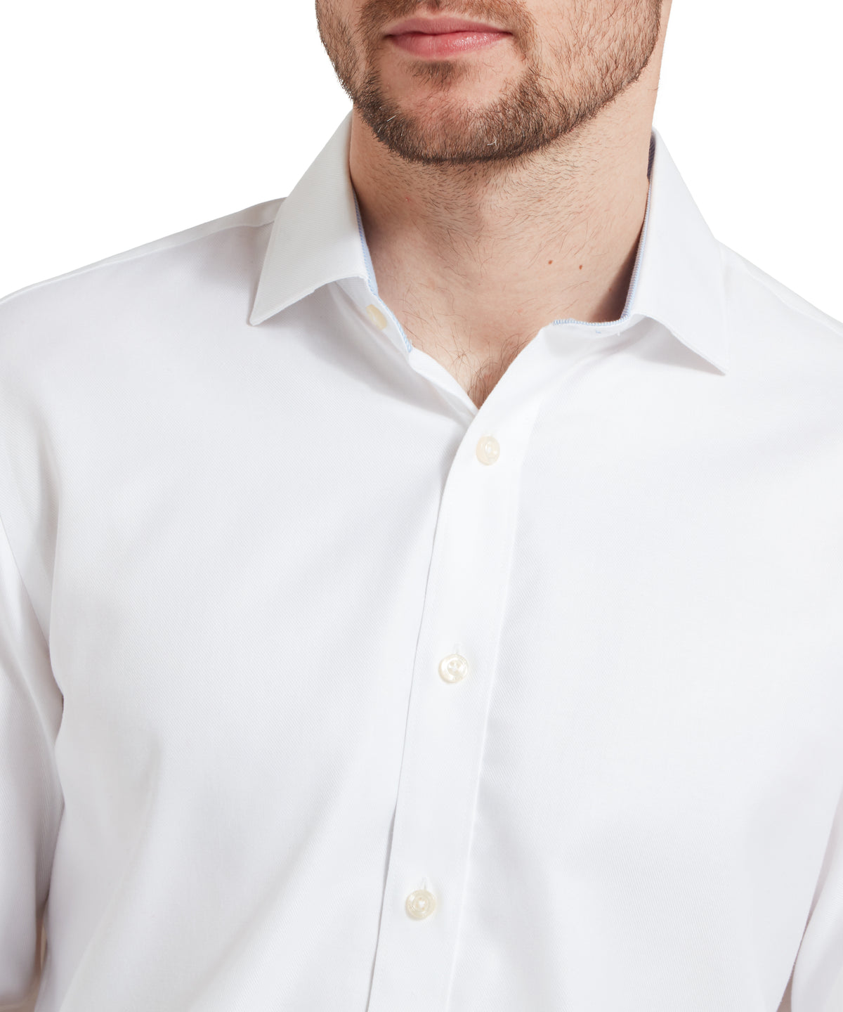 Greenwich tailored shirt white diagonal with a white dress shirt featuring a crisp collar