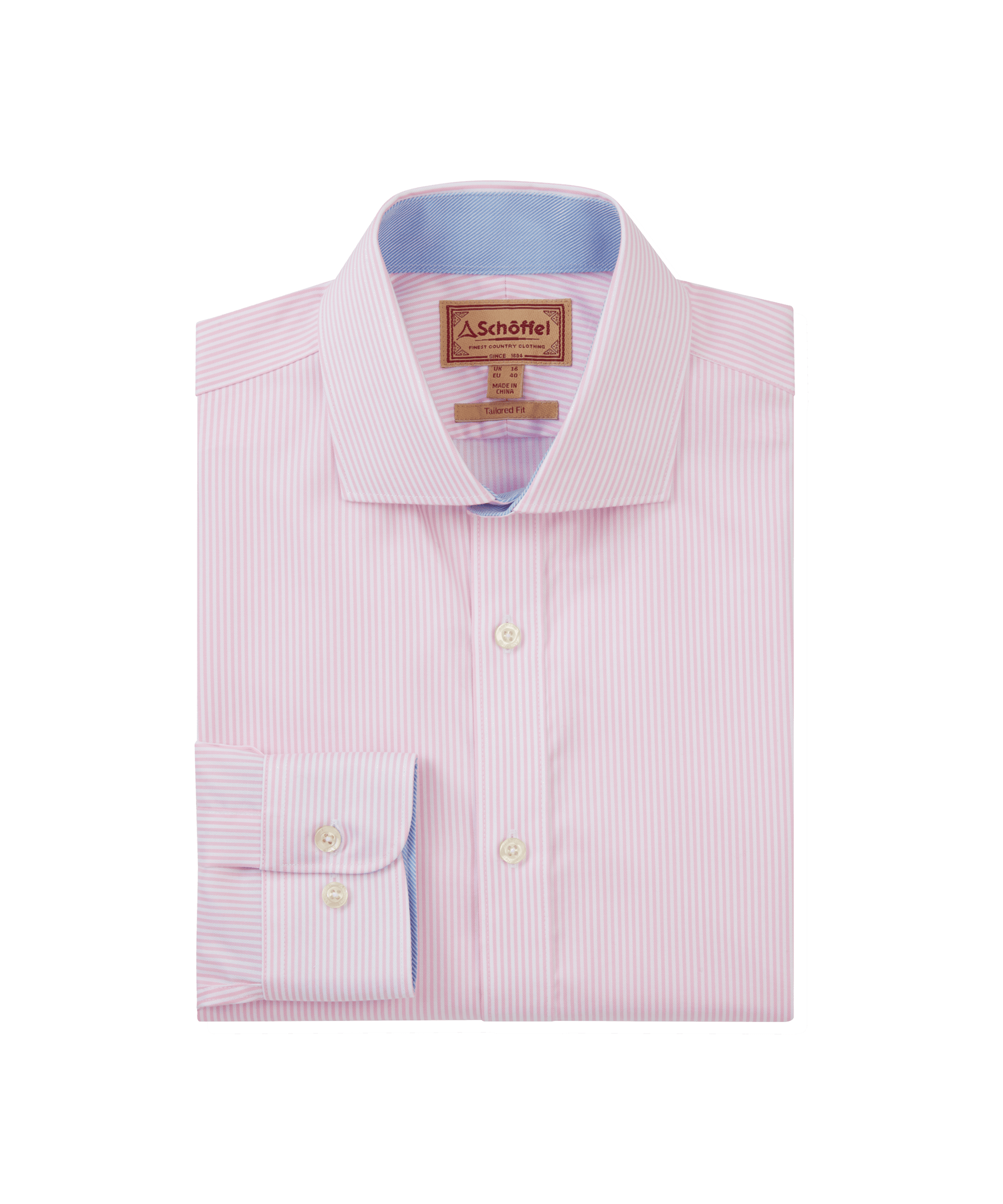 Schöffel Greenwich Tailored Shirt for Men in Pink Stripe