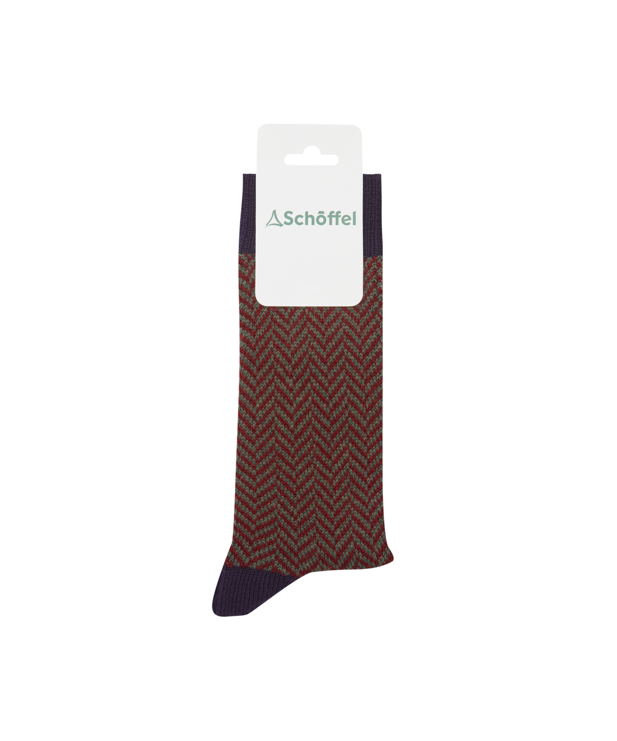 Schöffel sock with herringbone pattern on a white background