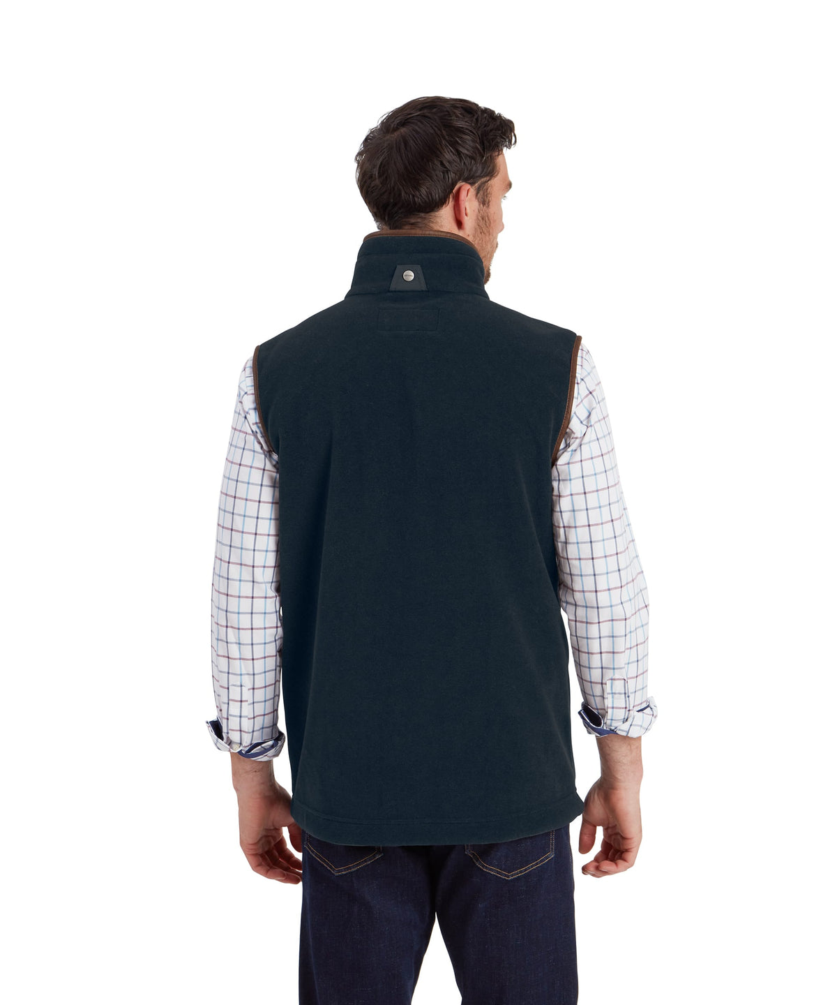 Schöffel Oakham Fleece Gilet Petrol for men in Blue, buttoned collar made of soft fleece material