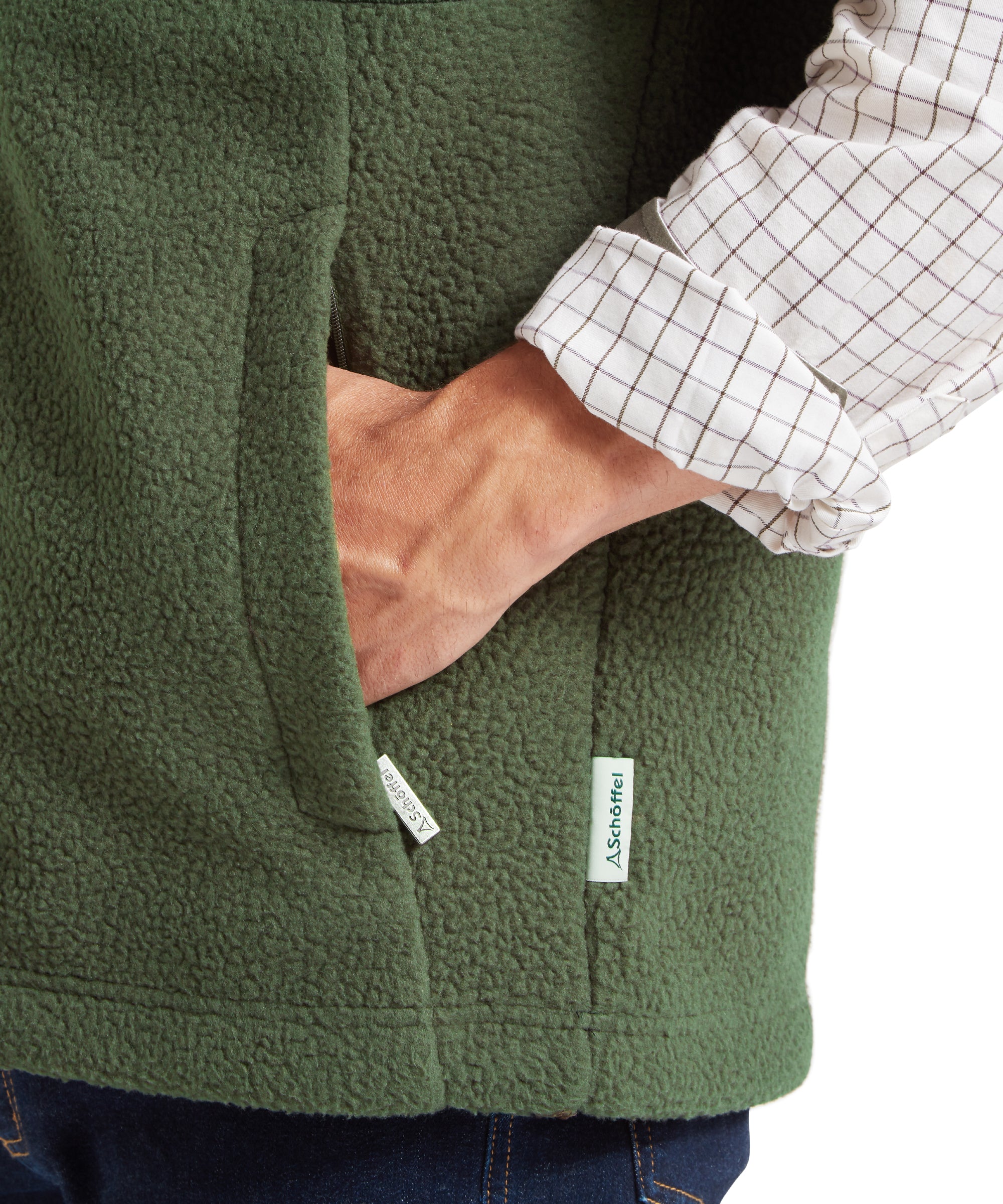 Oakham Retro Fleece Gilet - Woodland