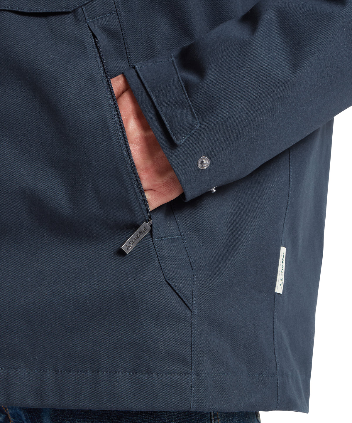 Overton Waterproof Anorak for men in Navy, from Schöffel, silver-toned zipper pull