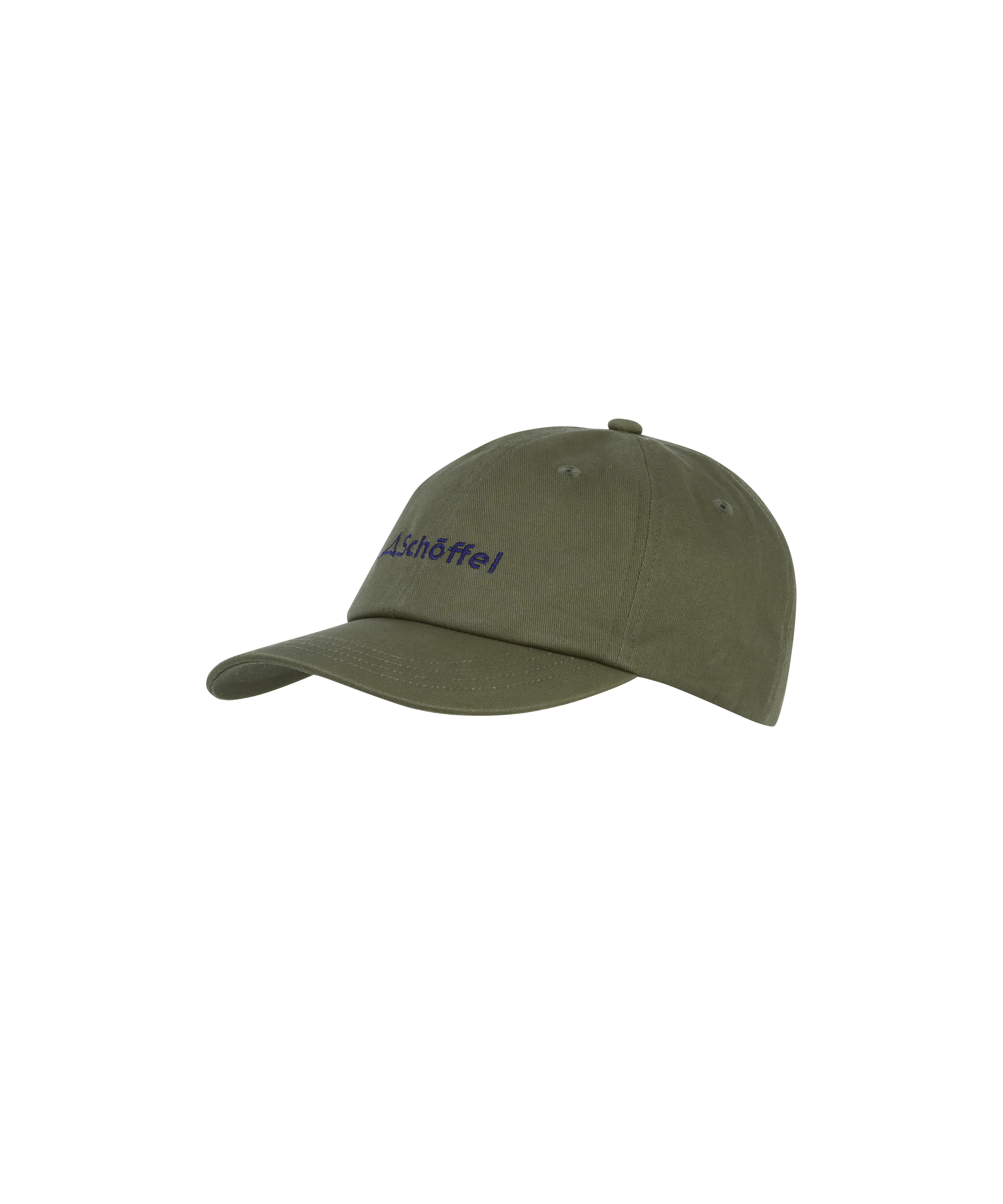 Green cap with a Schöffel logo on a white background