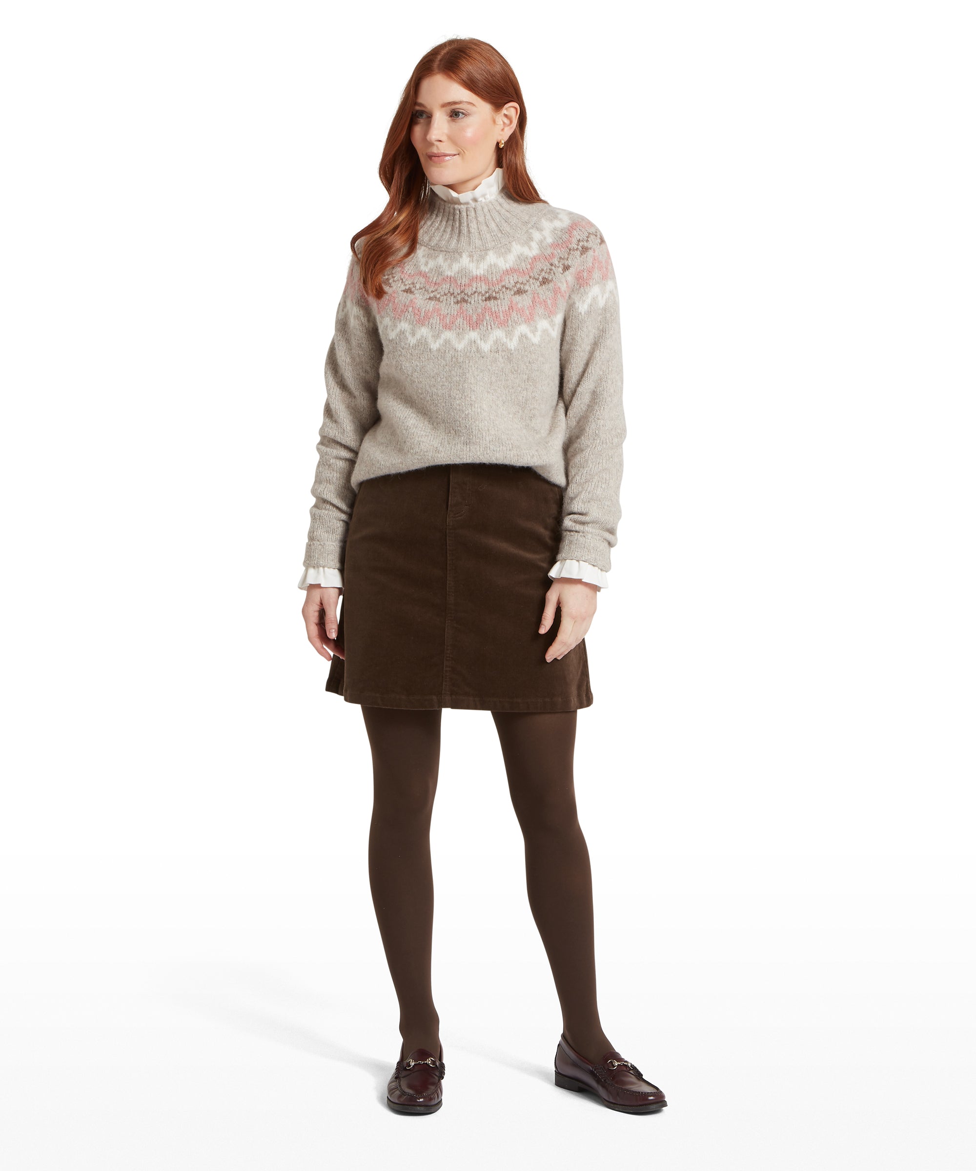 Evie Fairisle Jumper - Cobblestone