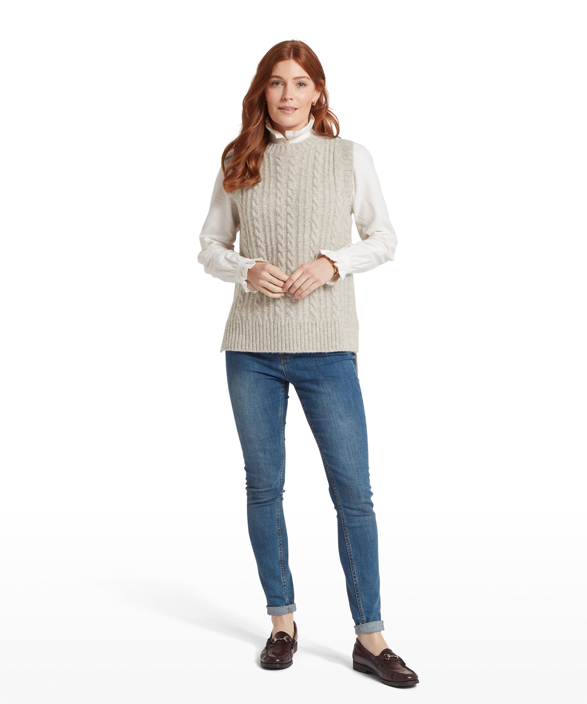 Evie Sleeveless Jumper - Cobblestone