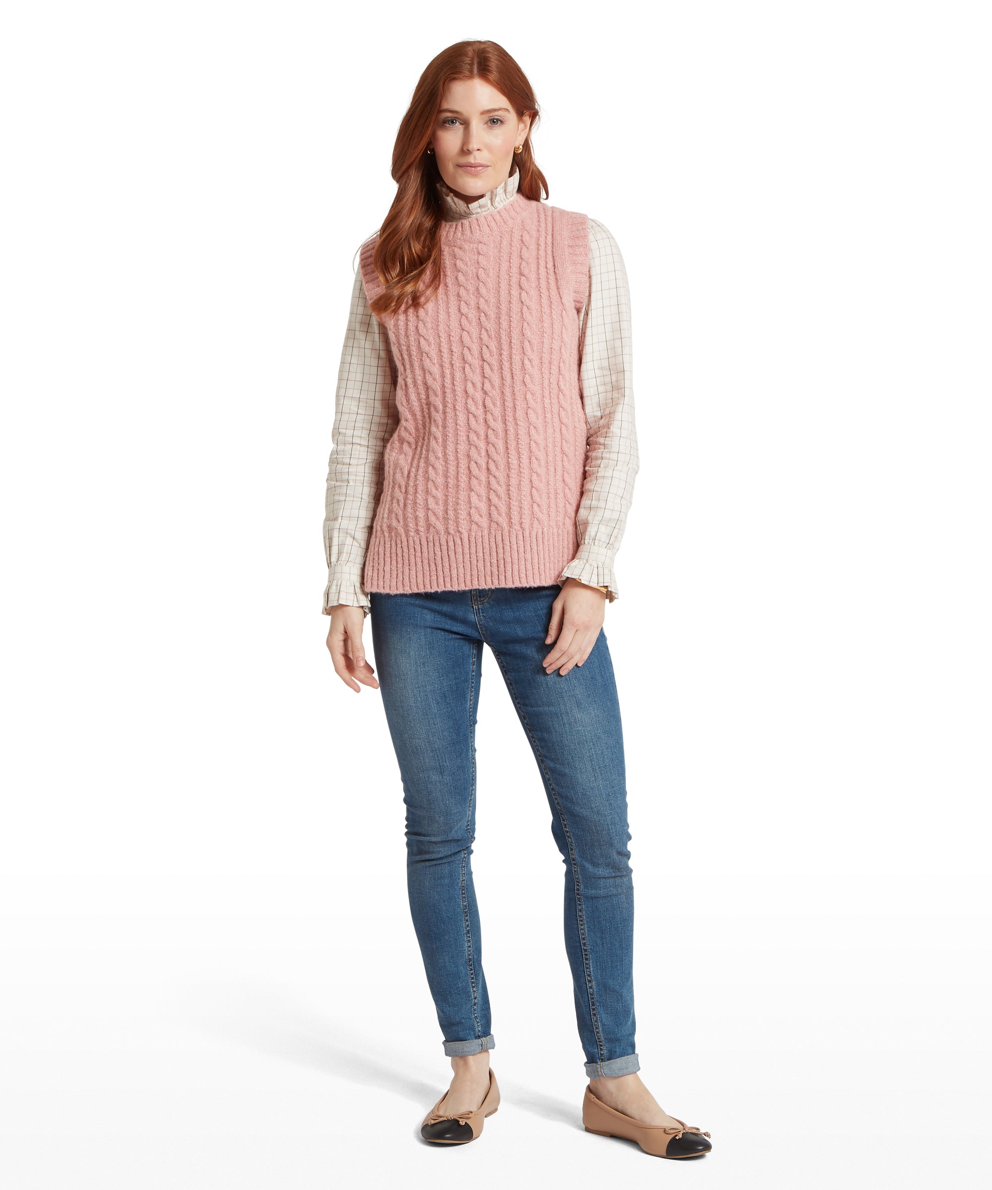 Evie Sleeveless Jumper - Dusky Pink