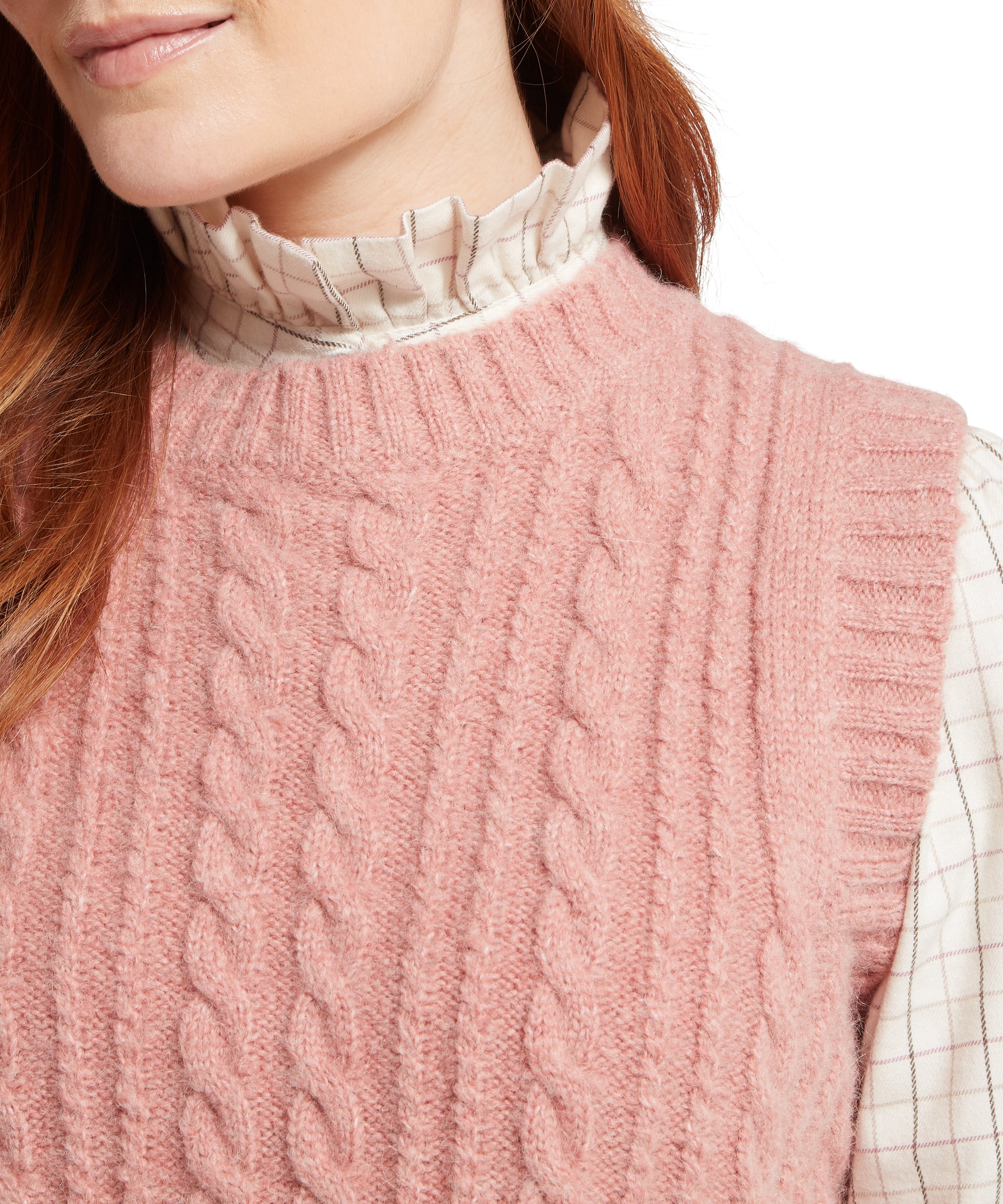 Evie Sleeveless Jumper - Dusky Pink