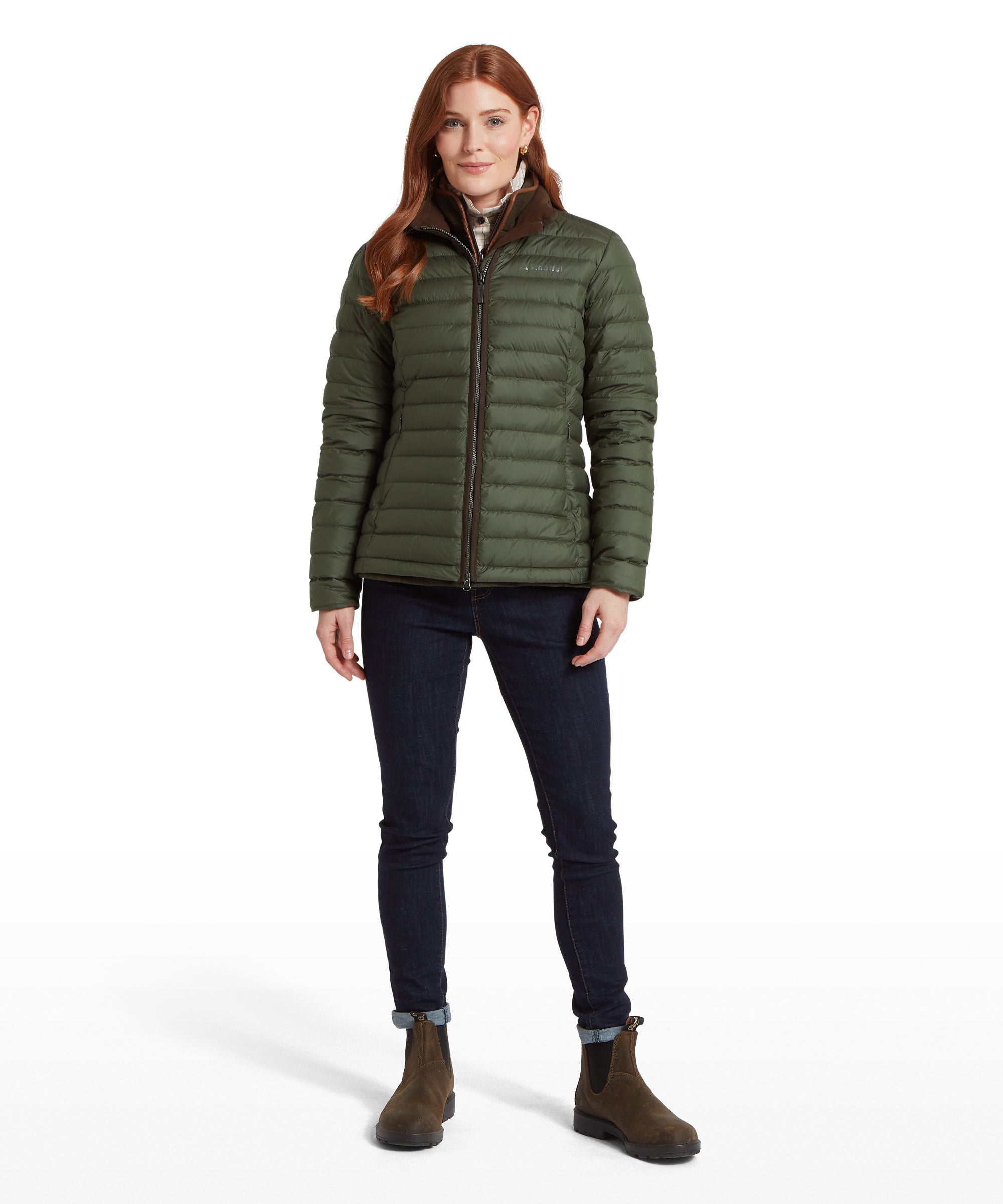 Schöffel Hambleton Down Jacket for women in Green, zipper trim hambleton down jacket woodland