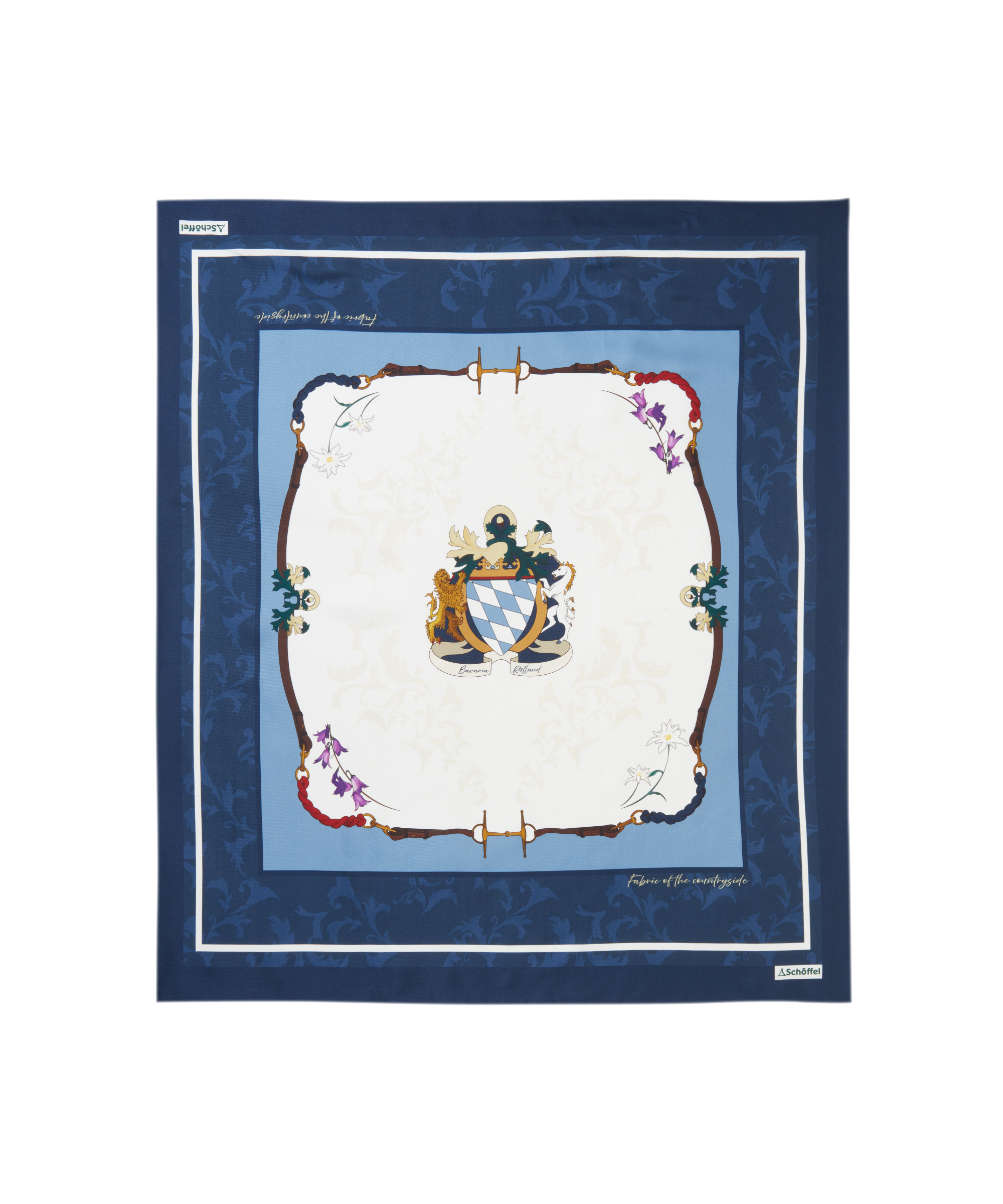 Hathersage Silk Scarf - Crest Print