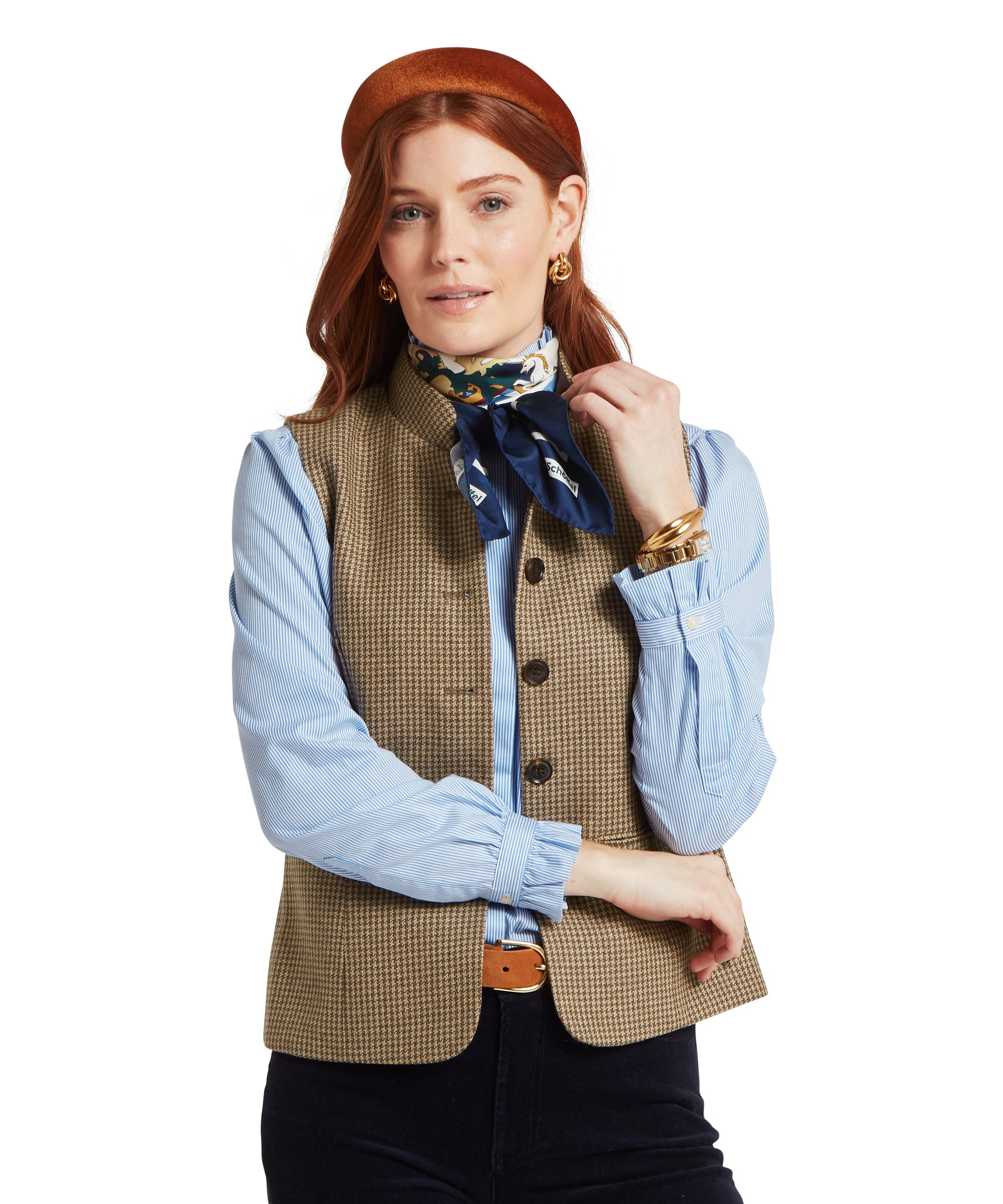 Hathersage Silk Scarf - Crest Print