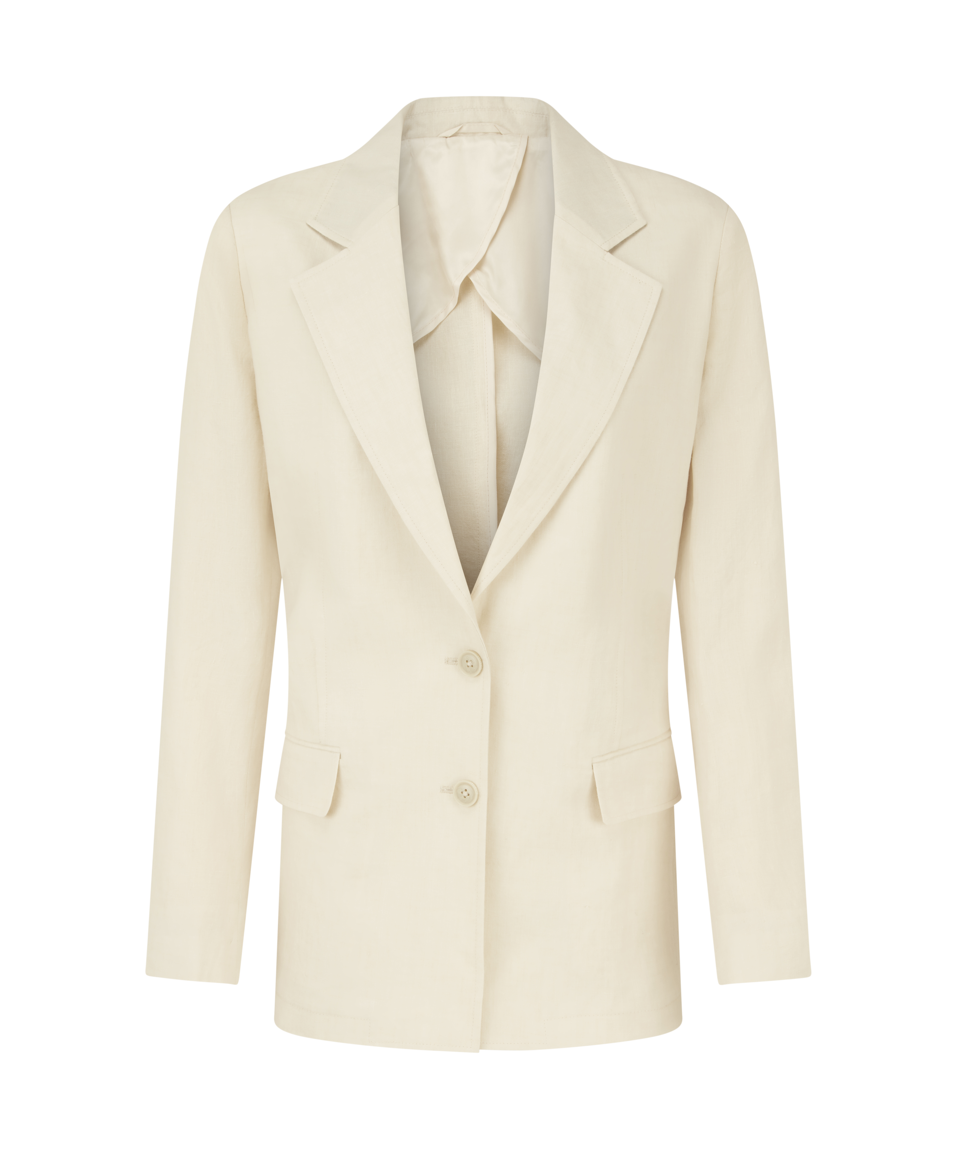 Cream blazer on a white background