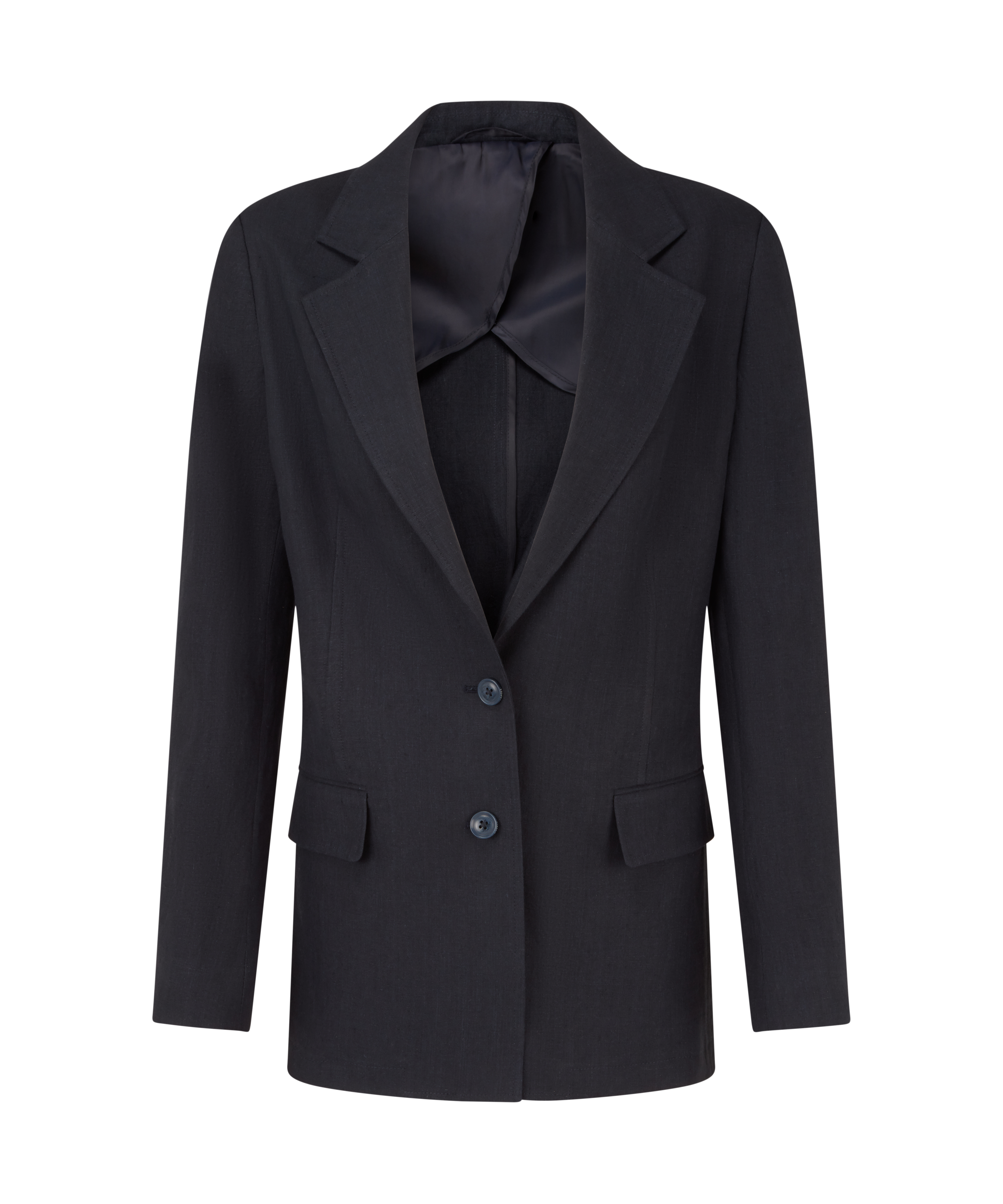 Navy blazer on a white background