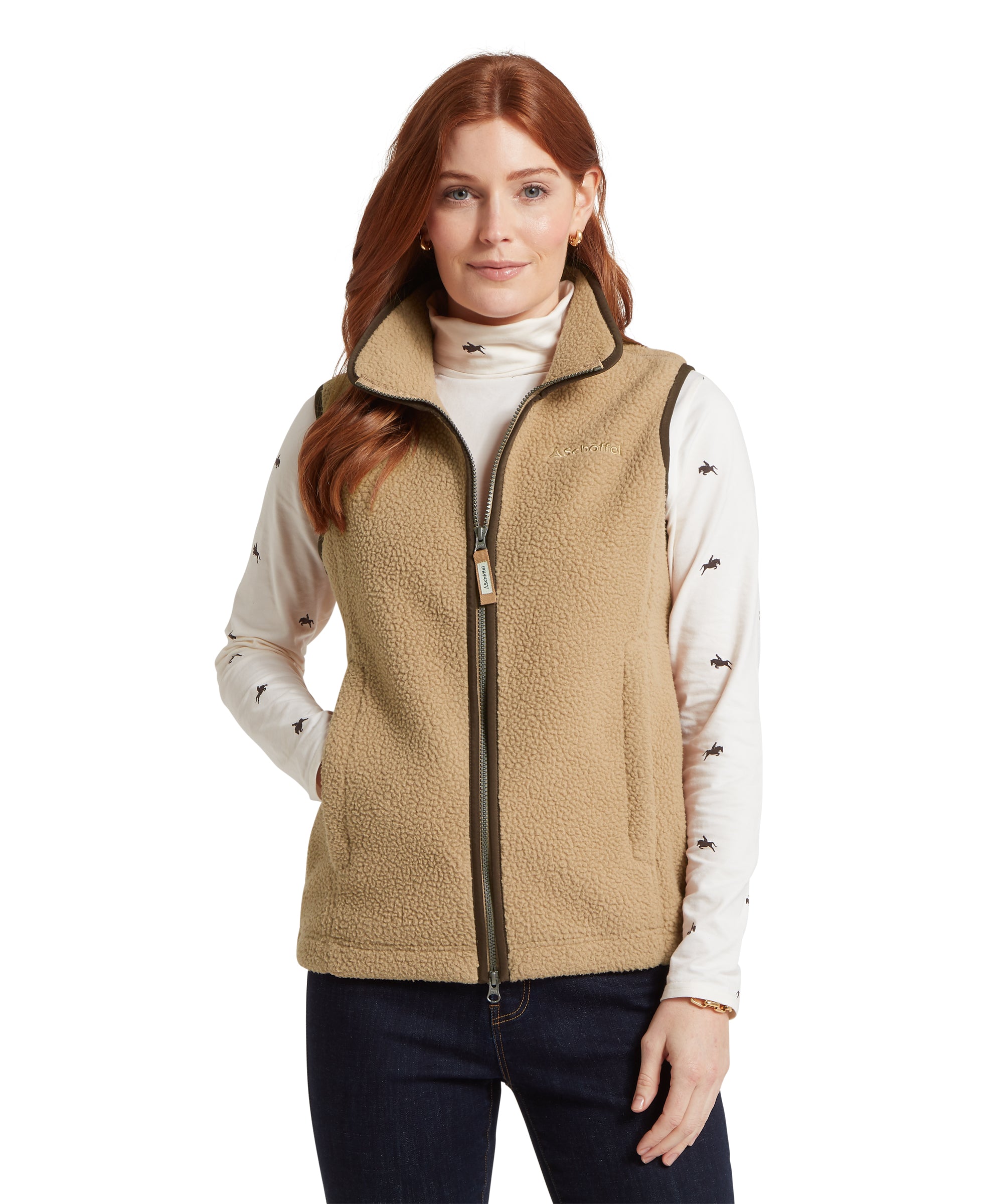 Lyndon Retro Fleece Gilet - Tan