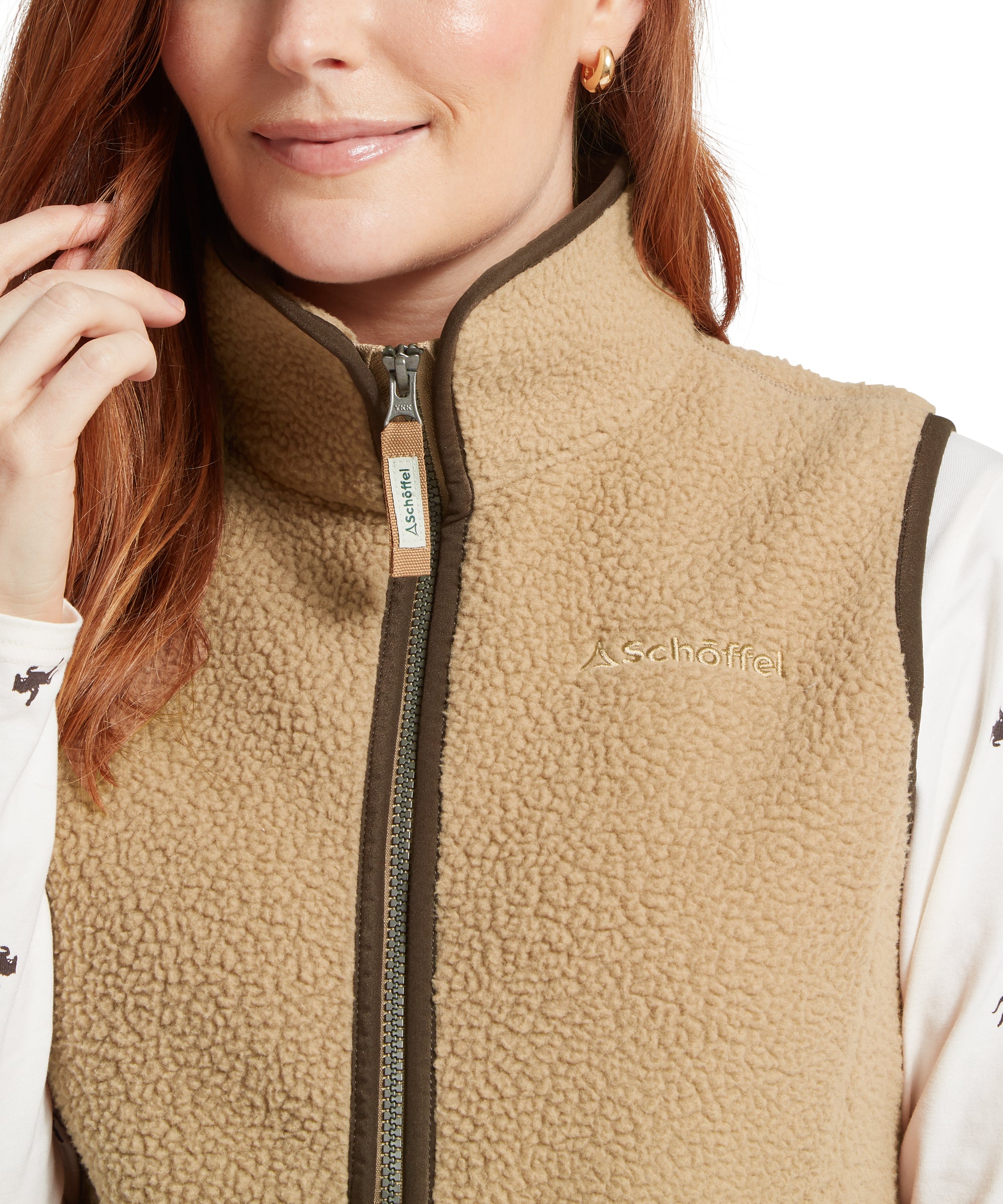 Lyndon Retro Fleece Gilet - Tan
