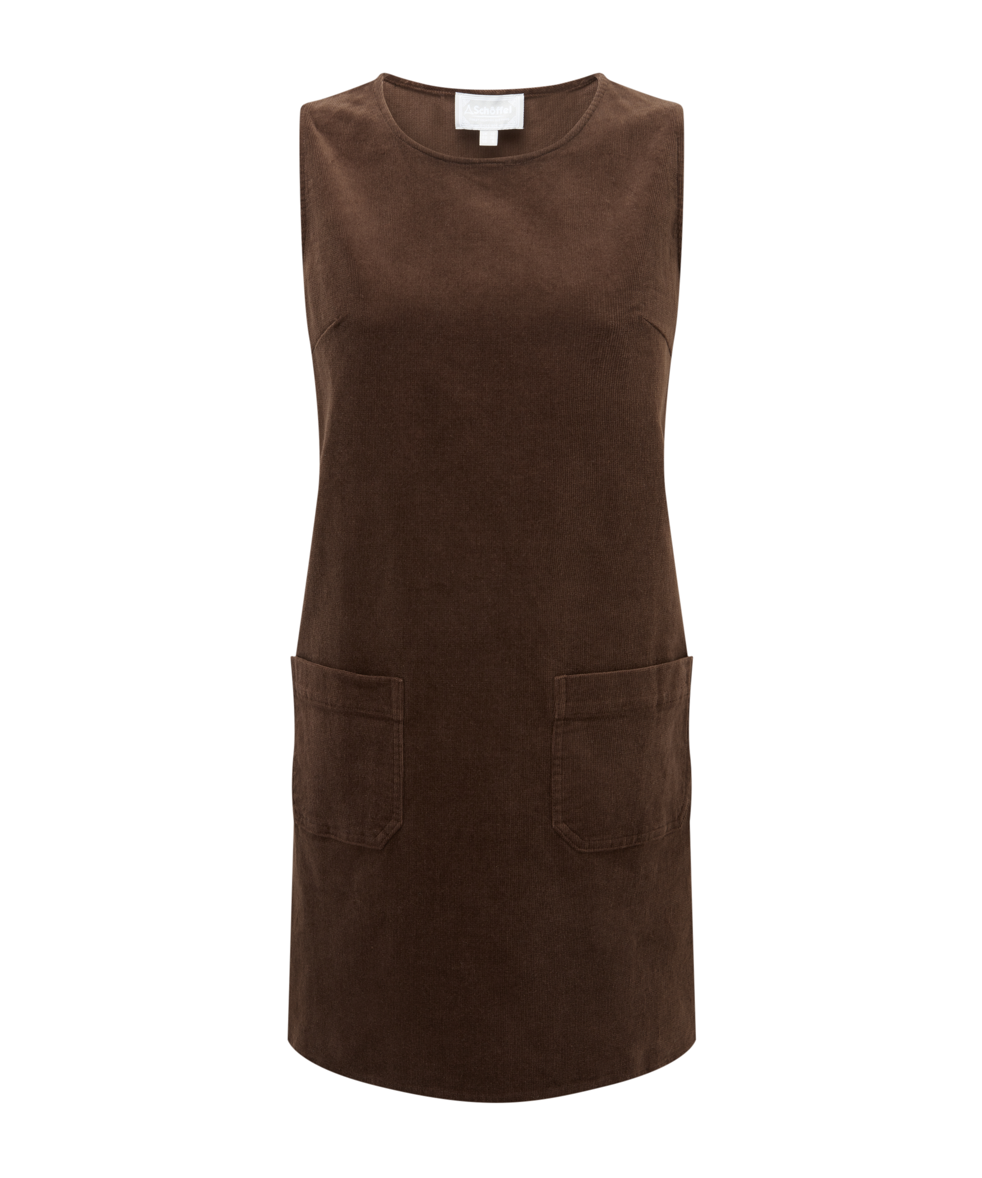 Sage Cord Pinafore Dress - Chocolate