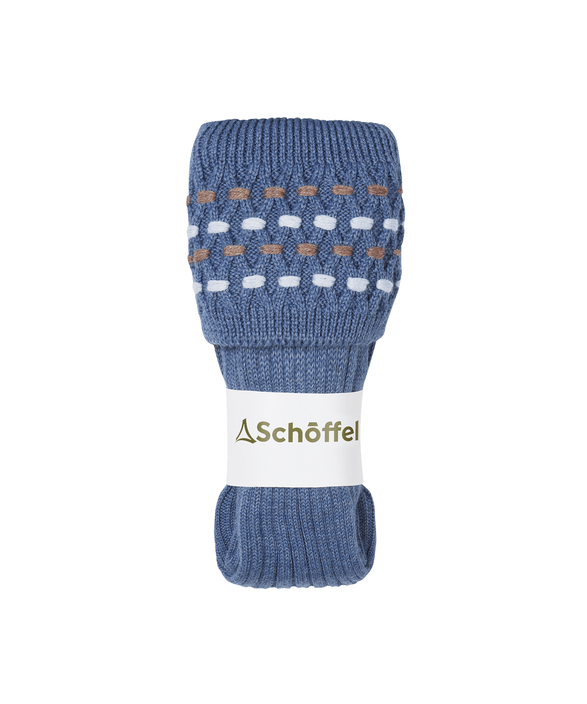 Schöffel Stitch Sock II for women in Blue, cutout image, ribbed texture in denim blue