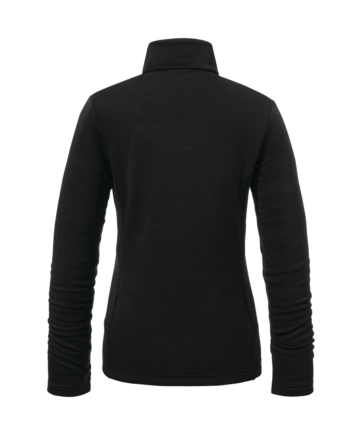 Women’s pine fleece jacket black long-sleeved with high collar made of warm fleece material