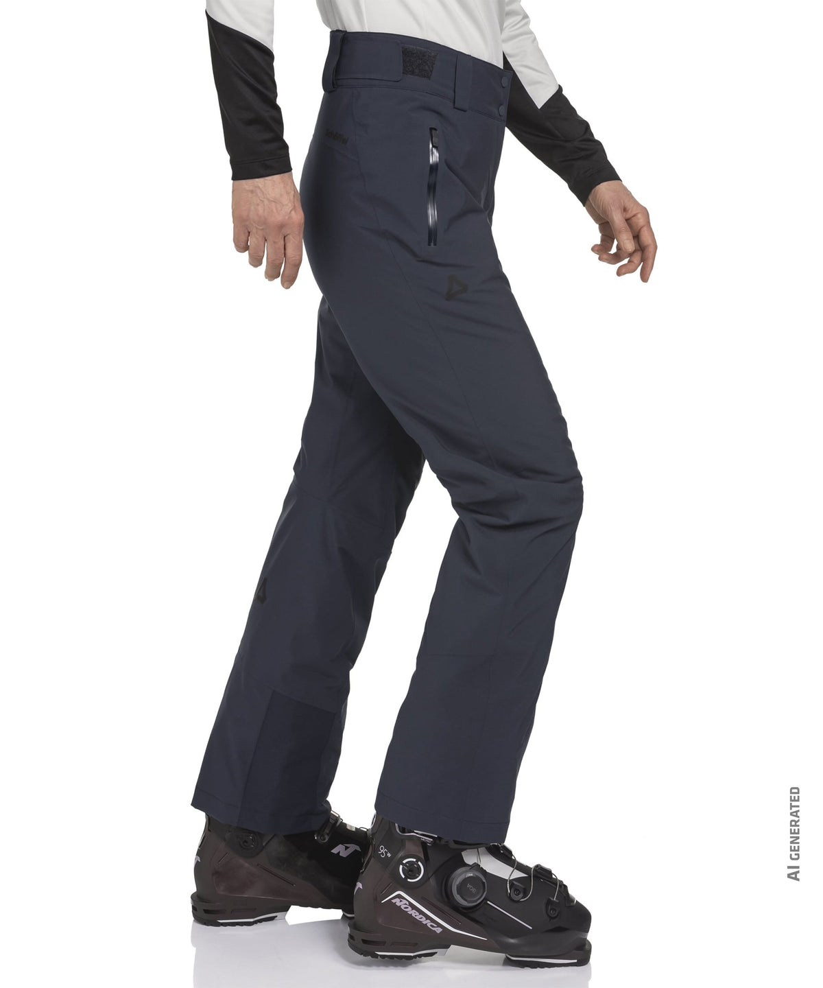 Women’s pine pants navy blazer dark navy blue ski pants with sleek modern design and subtle zipper