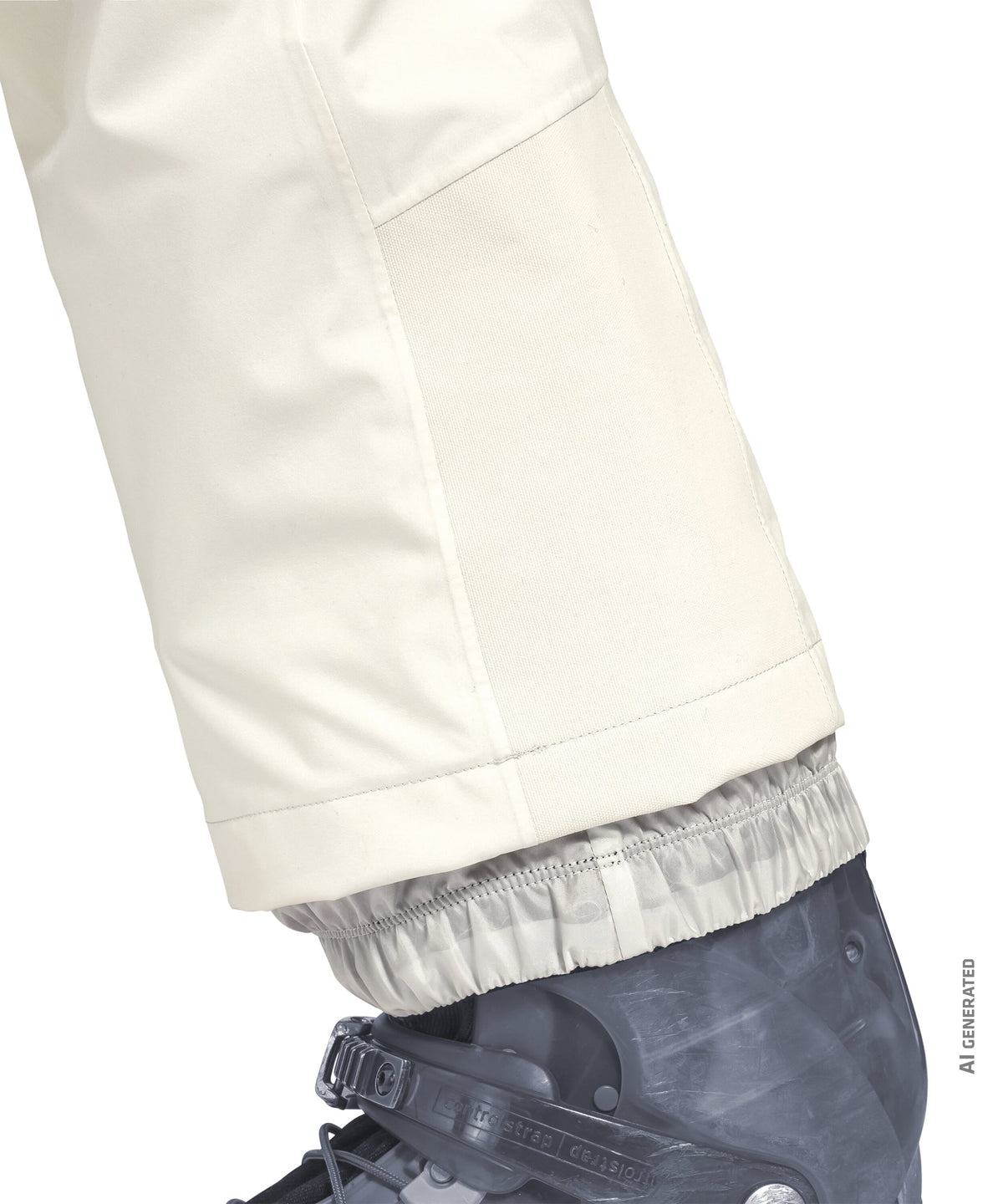 Cream-colored women’s Pine pants Nordic with smooth water-resistant fabric and elasticated cuff
