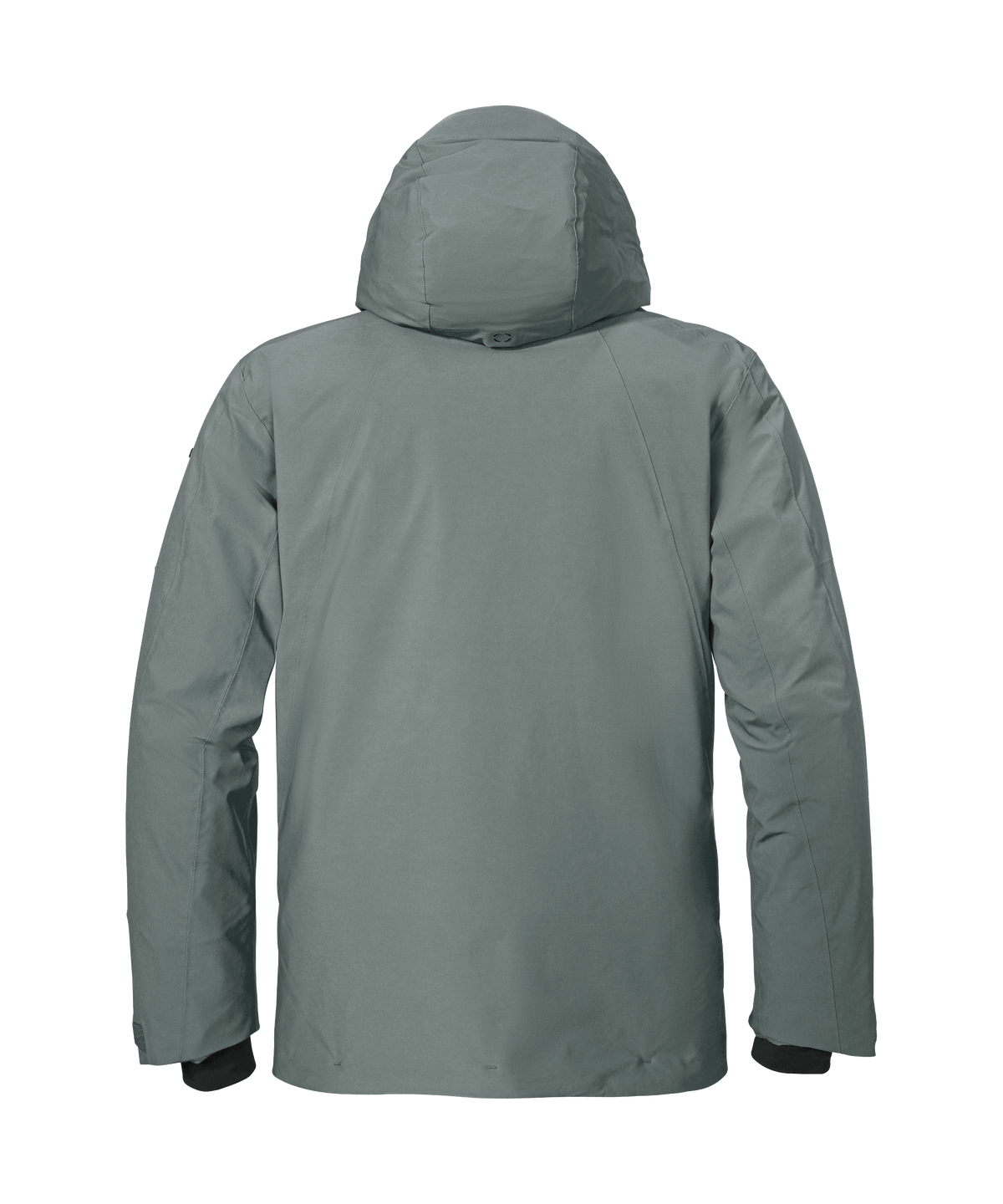 Men’s Skuta Jacket steel grey sleek matte olive-green waterproof jacket with streamlined hood