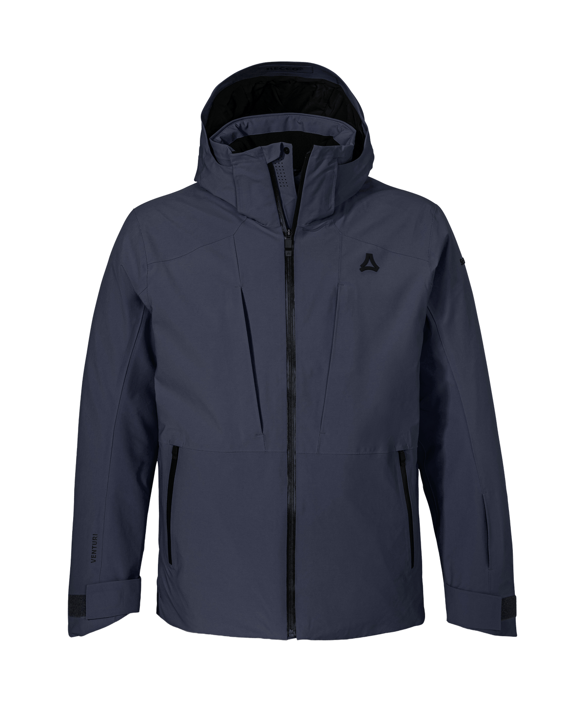 Men’s Pontre jacket navy blazer dark gray waterproof ski jacket with black logo and adjustable