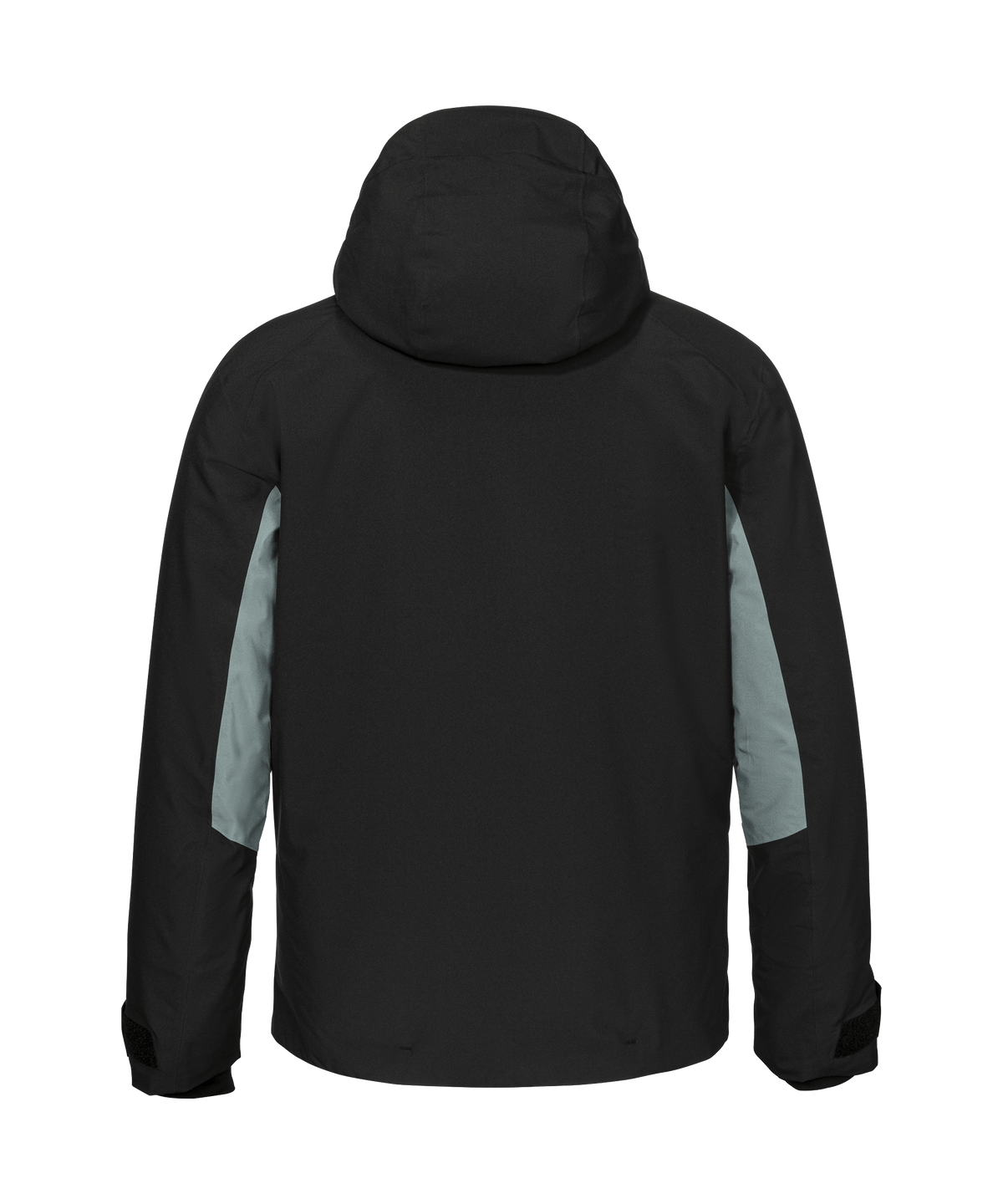Men’s Trifex jacket black with light gray panels on sleeves hooded insulated for outdoor use