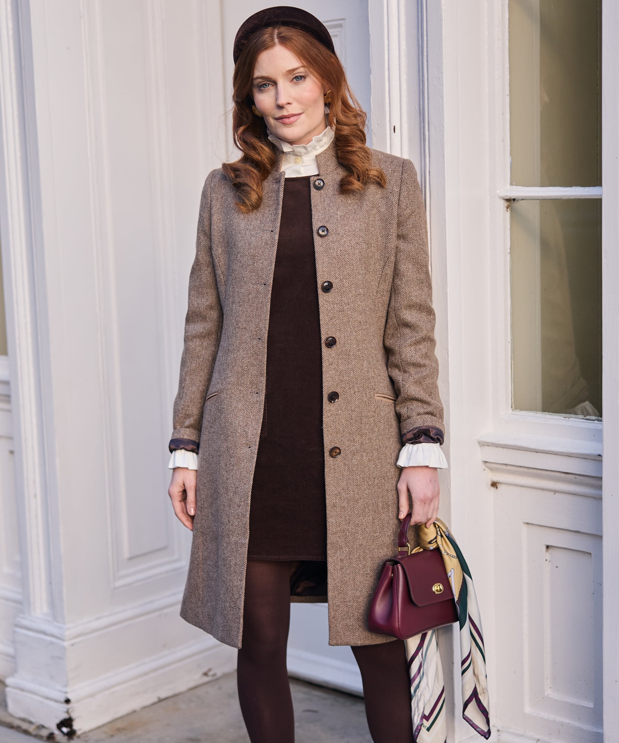 Portree Tweed Jacket - Cobblestone Herringbone Tweed