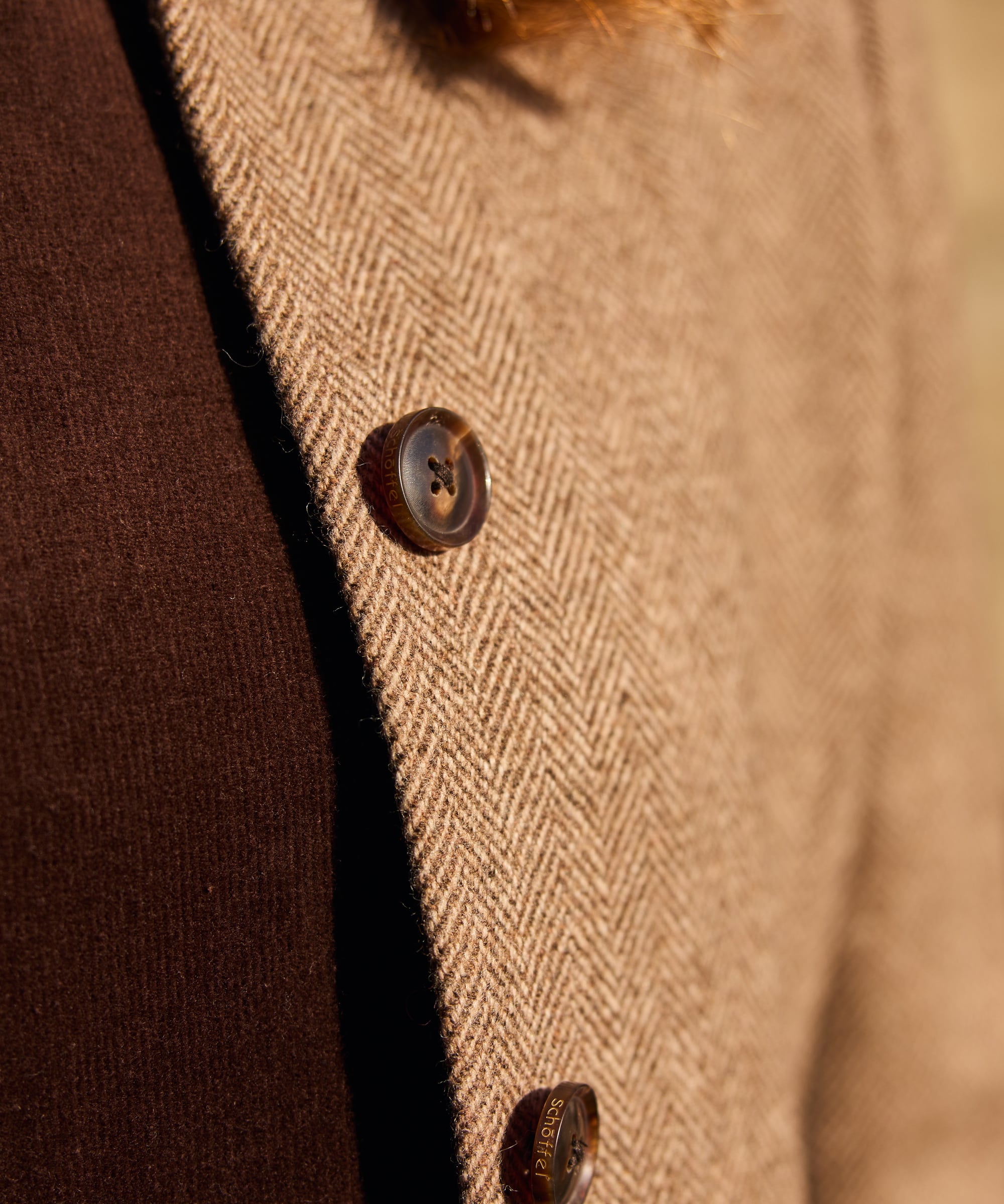 Portree Tweed Jacket - Cobblestone Herringbone Tweed
