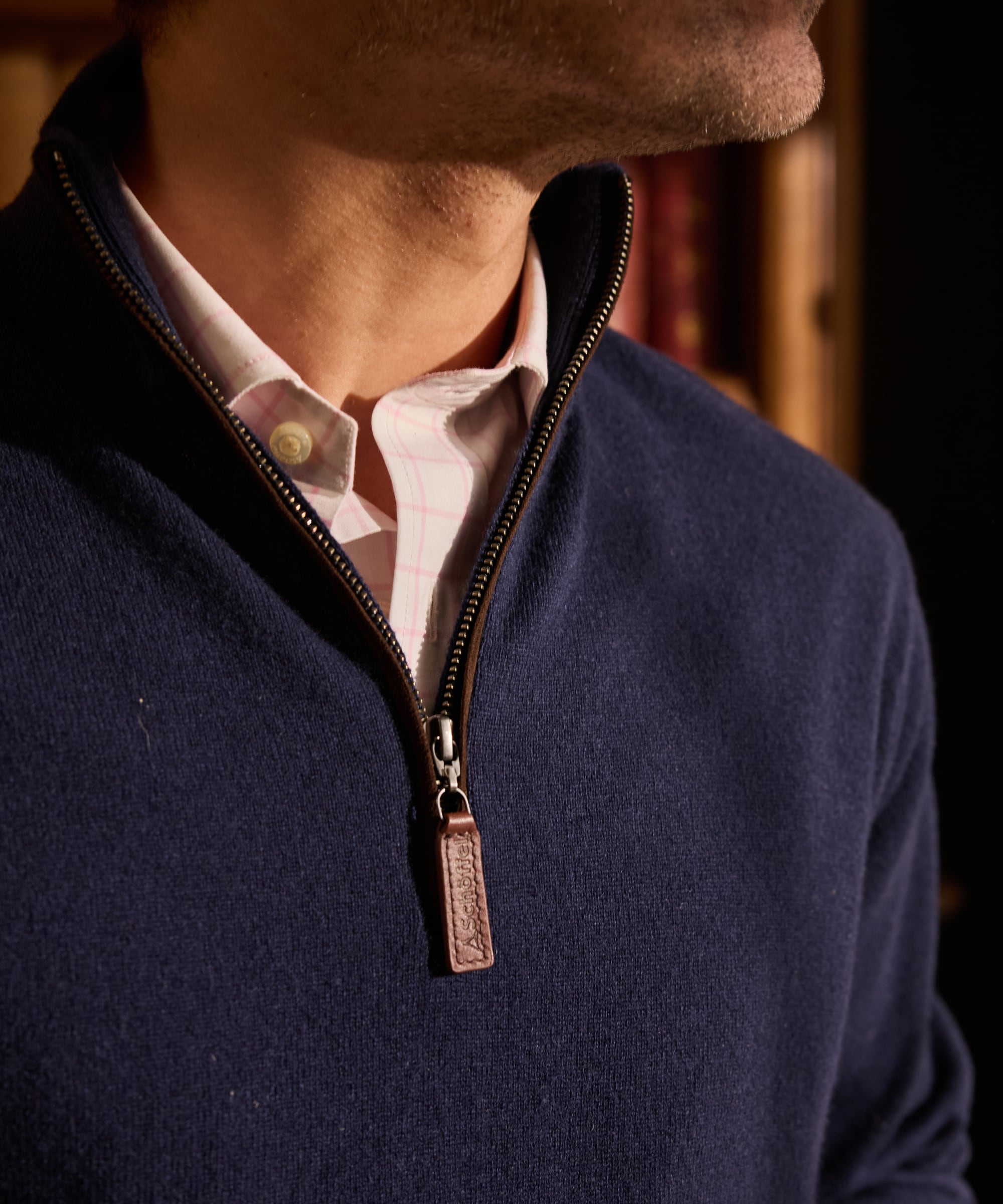Jura Quarter Zip Jumper - Navy