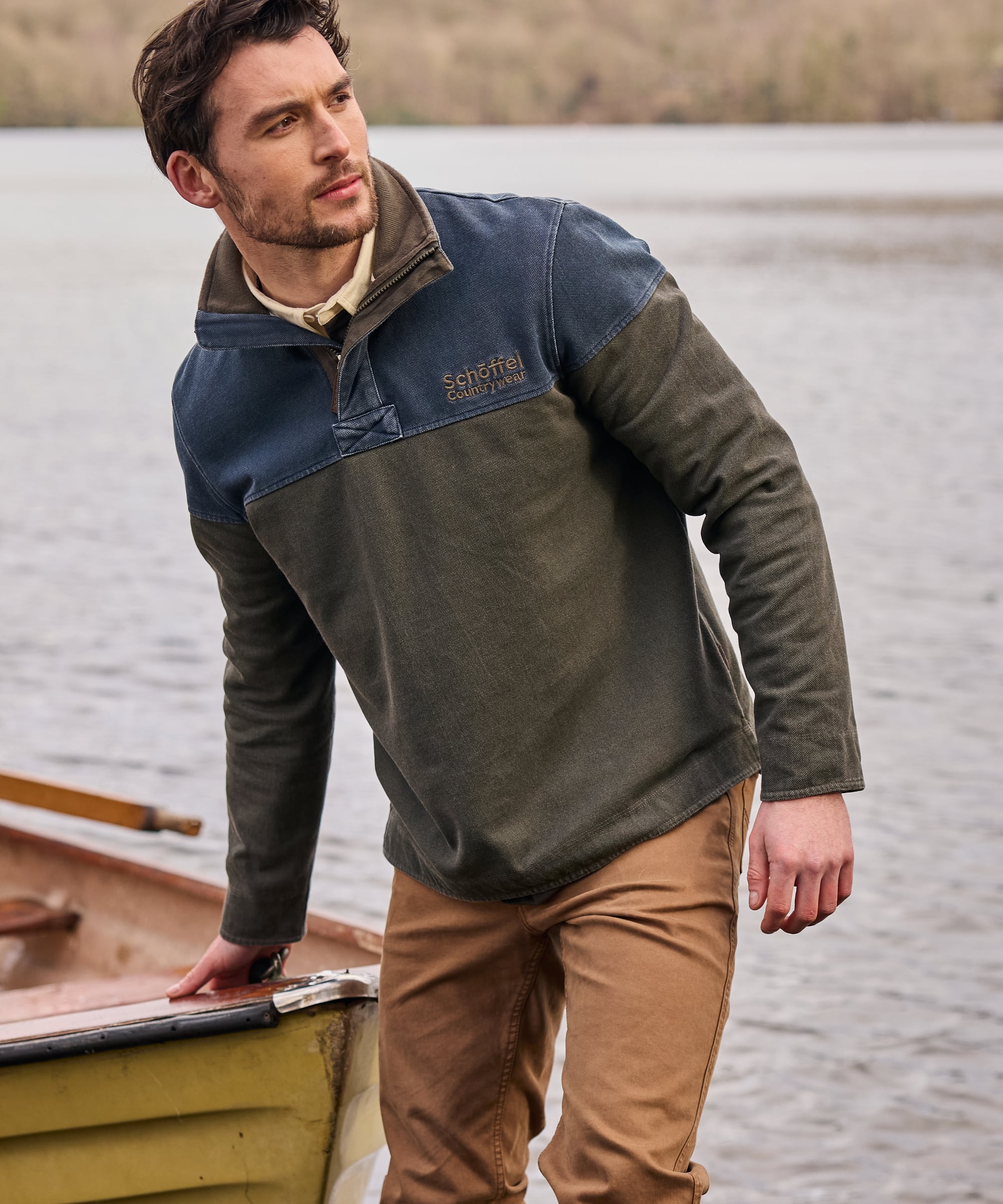 Helford Heritage Sweatshirt - Peat Green