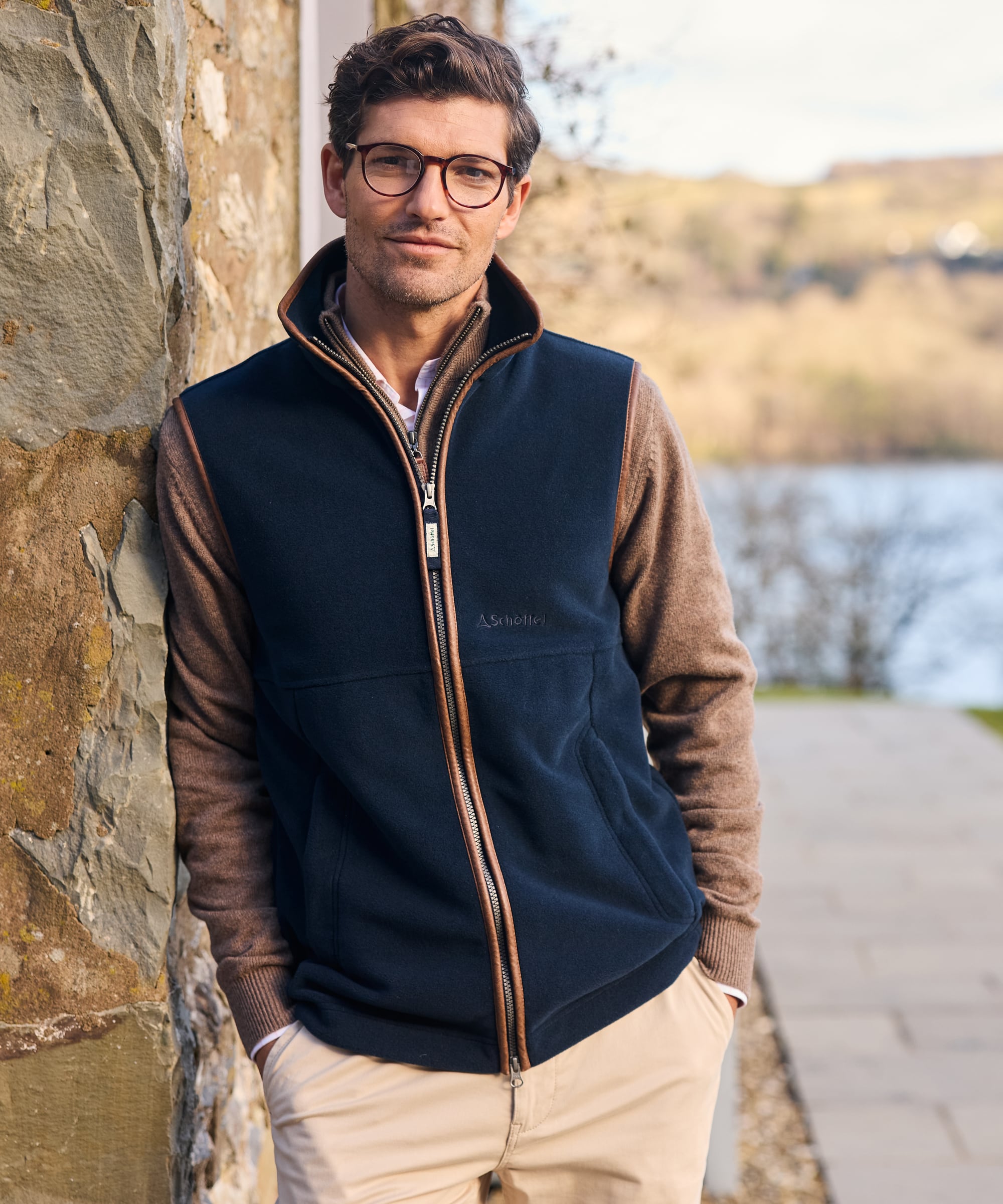 Men's Oakham Fleece Vest Navy | Schöffel Country US