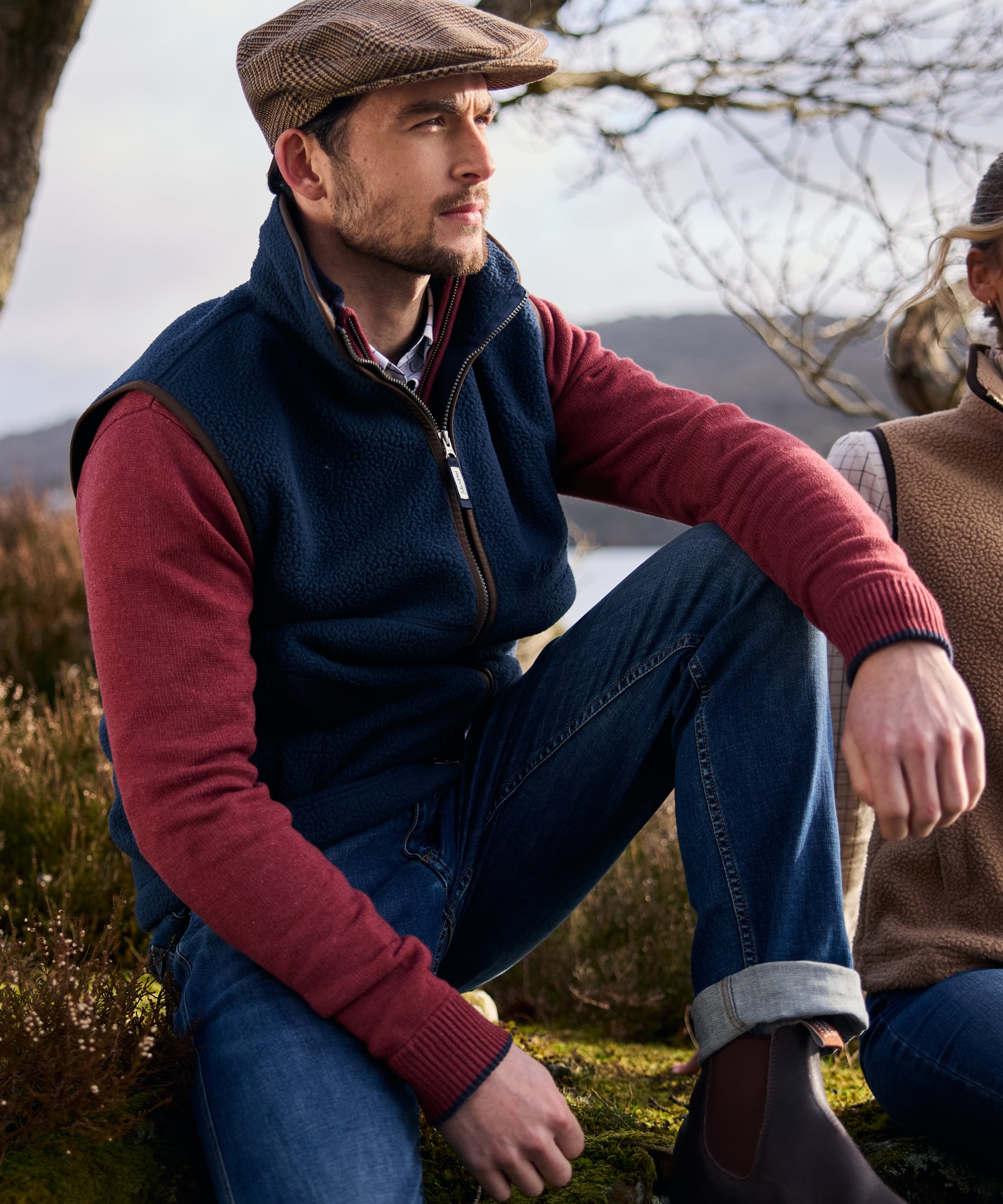 Oakham Retro Fleece Gilet - True Navy