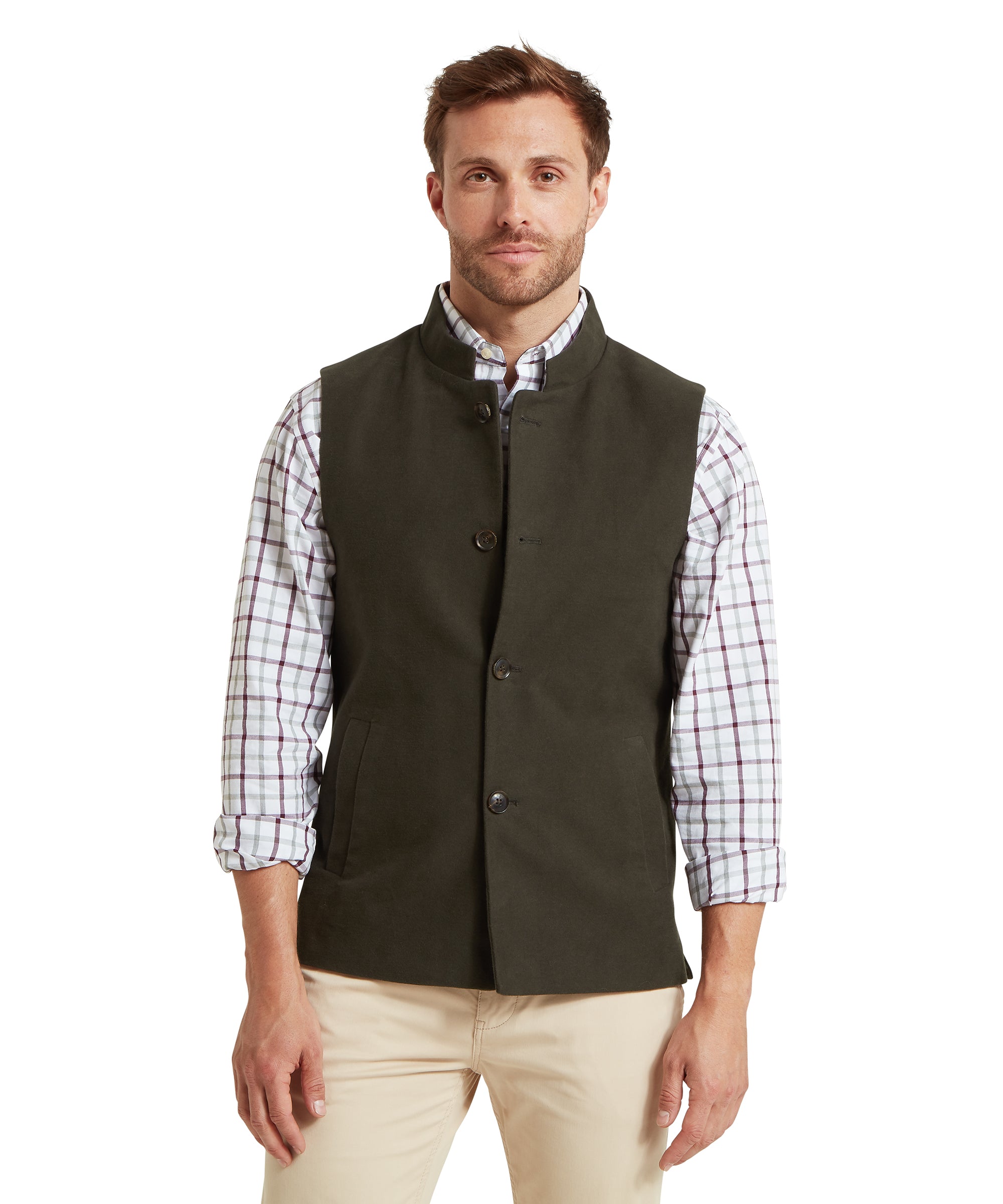Barnsdale Nehru Waistcoat - Forest