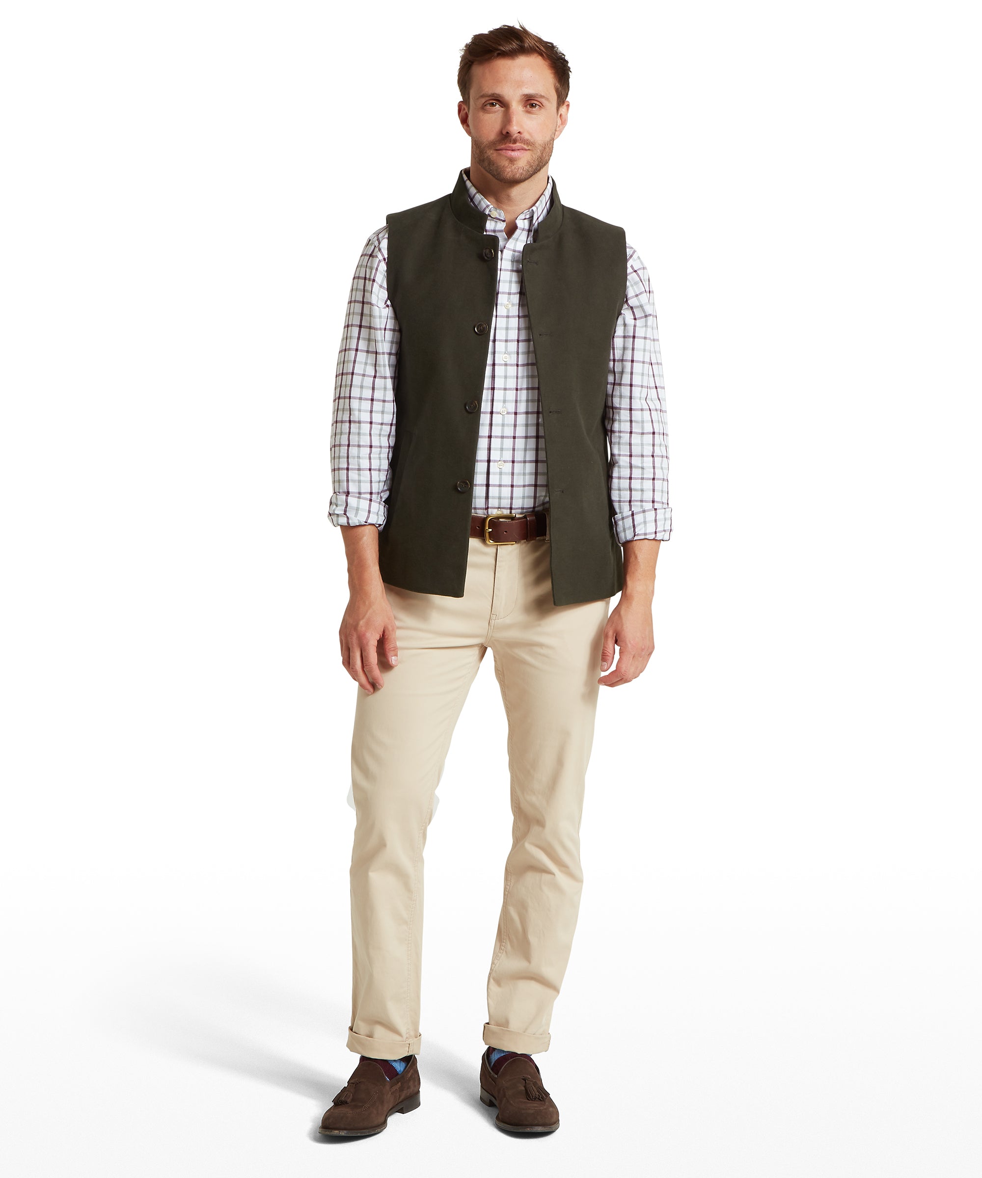 Barnsdale Nehru Waistcoat - Forest