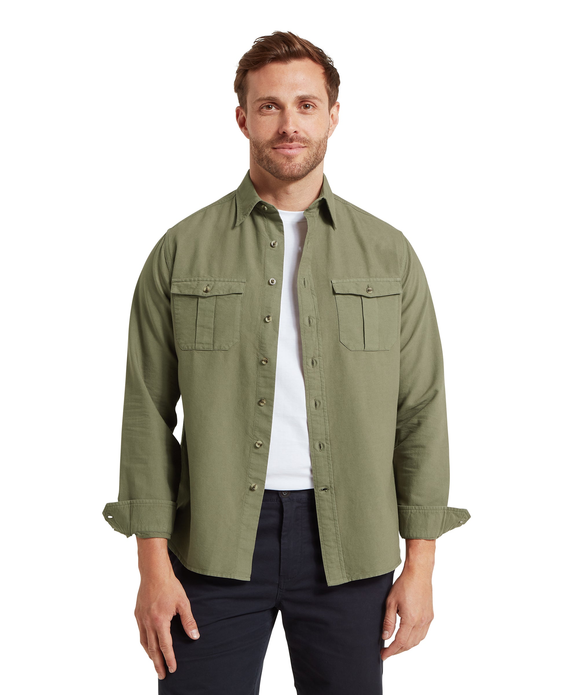 Men's Battlesbridge Shirt Green | Schffel Country US Men's Battlesbridge Shirt Green | Schffel Country US