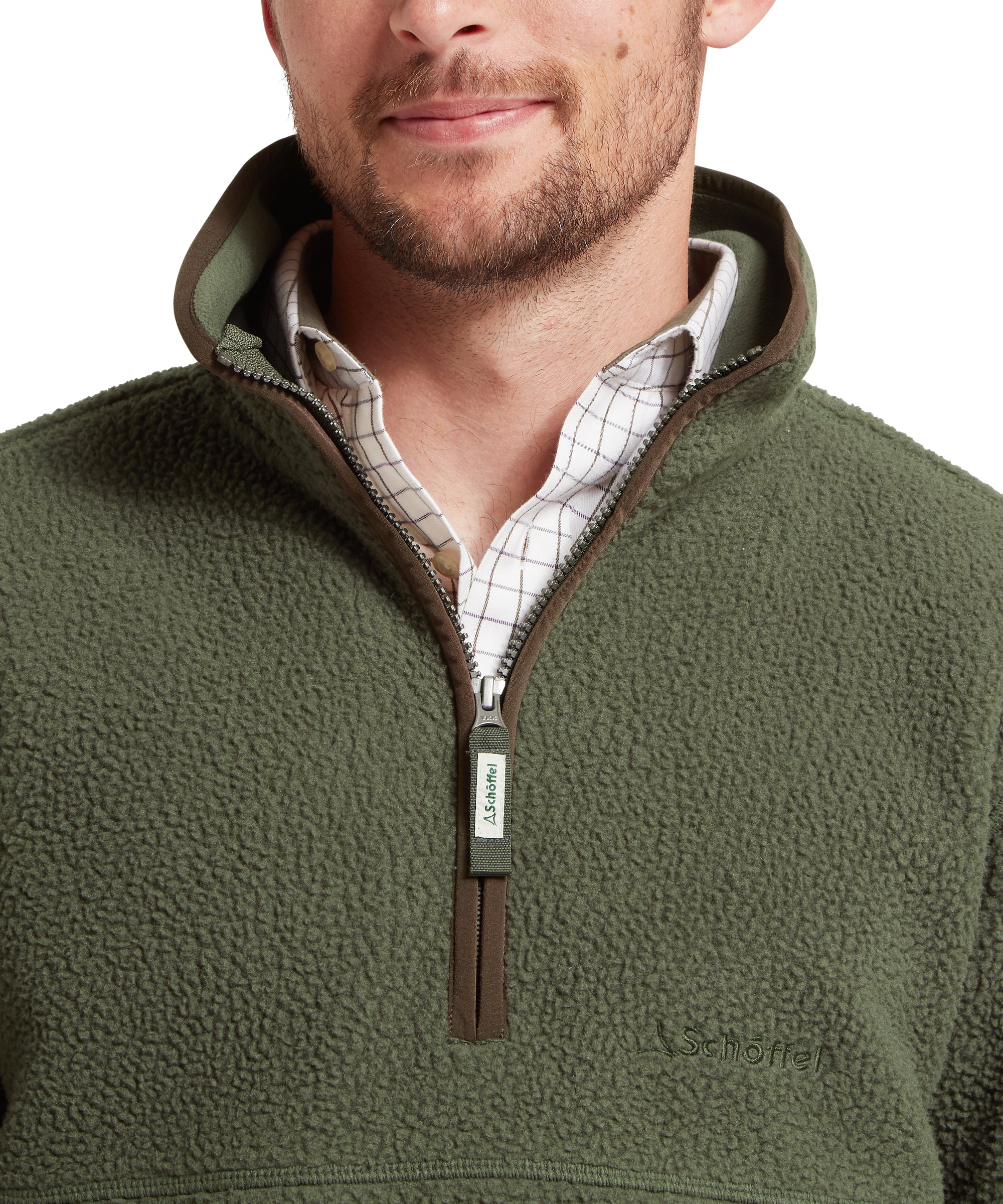 Berkeley Retro Quarter Zip Fleece - Woodland