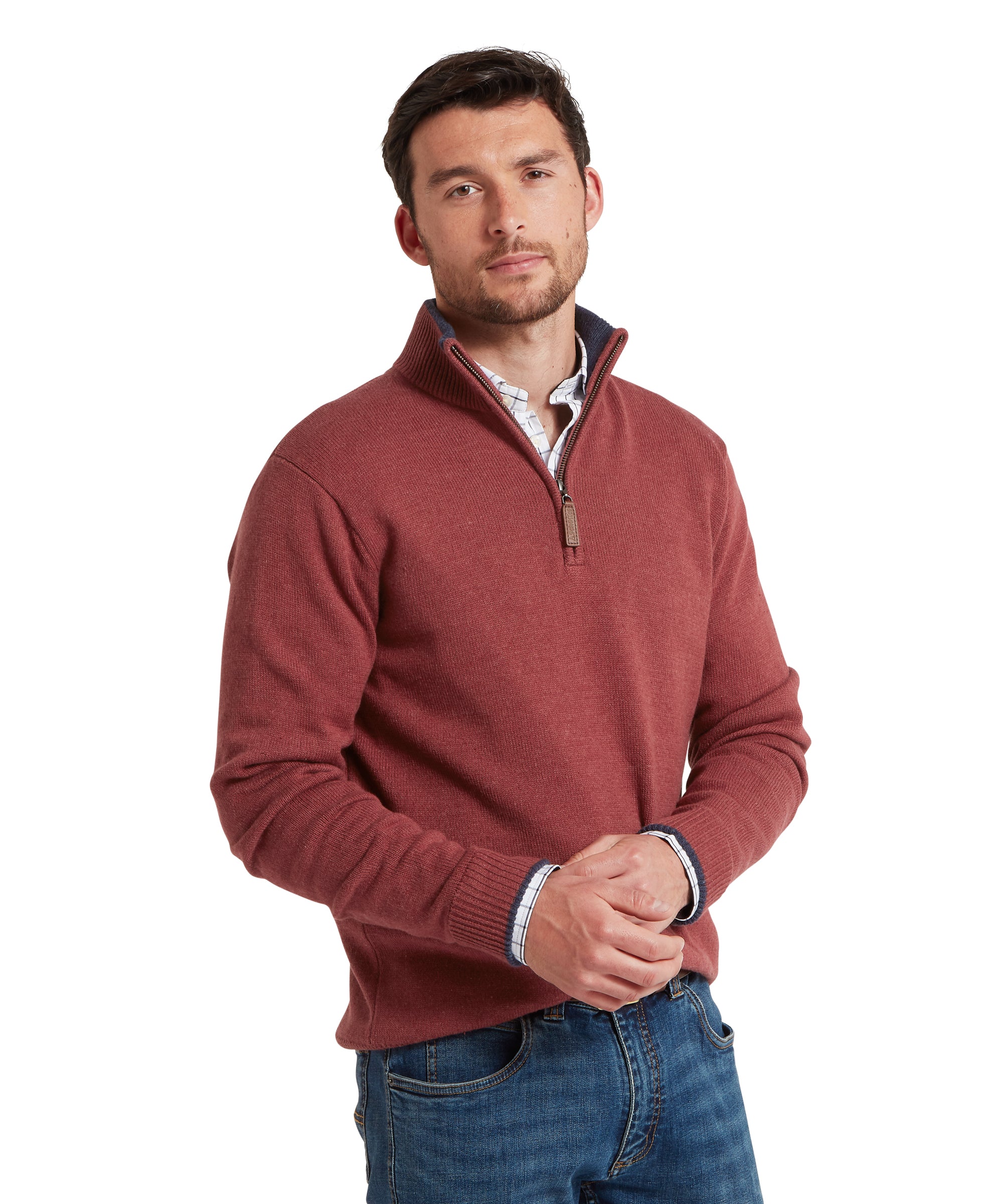 Blair Quarter Zip Jumper - Redwood