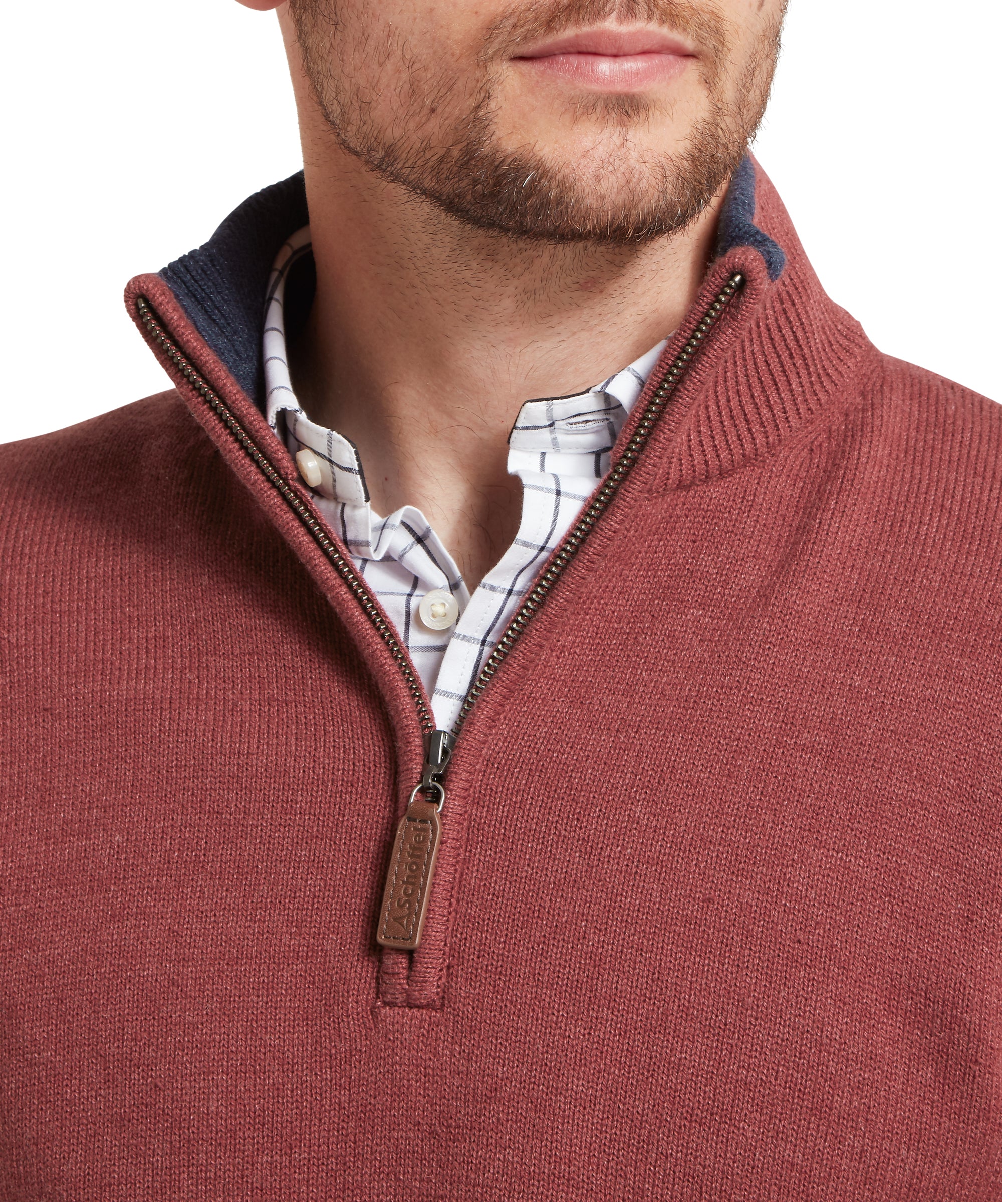 Blair Quarter Zip Jumper - Redwood