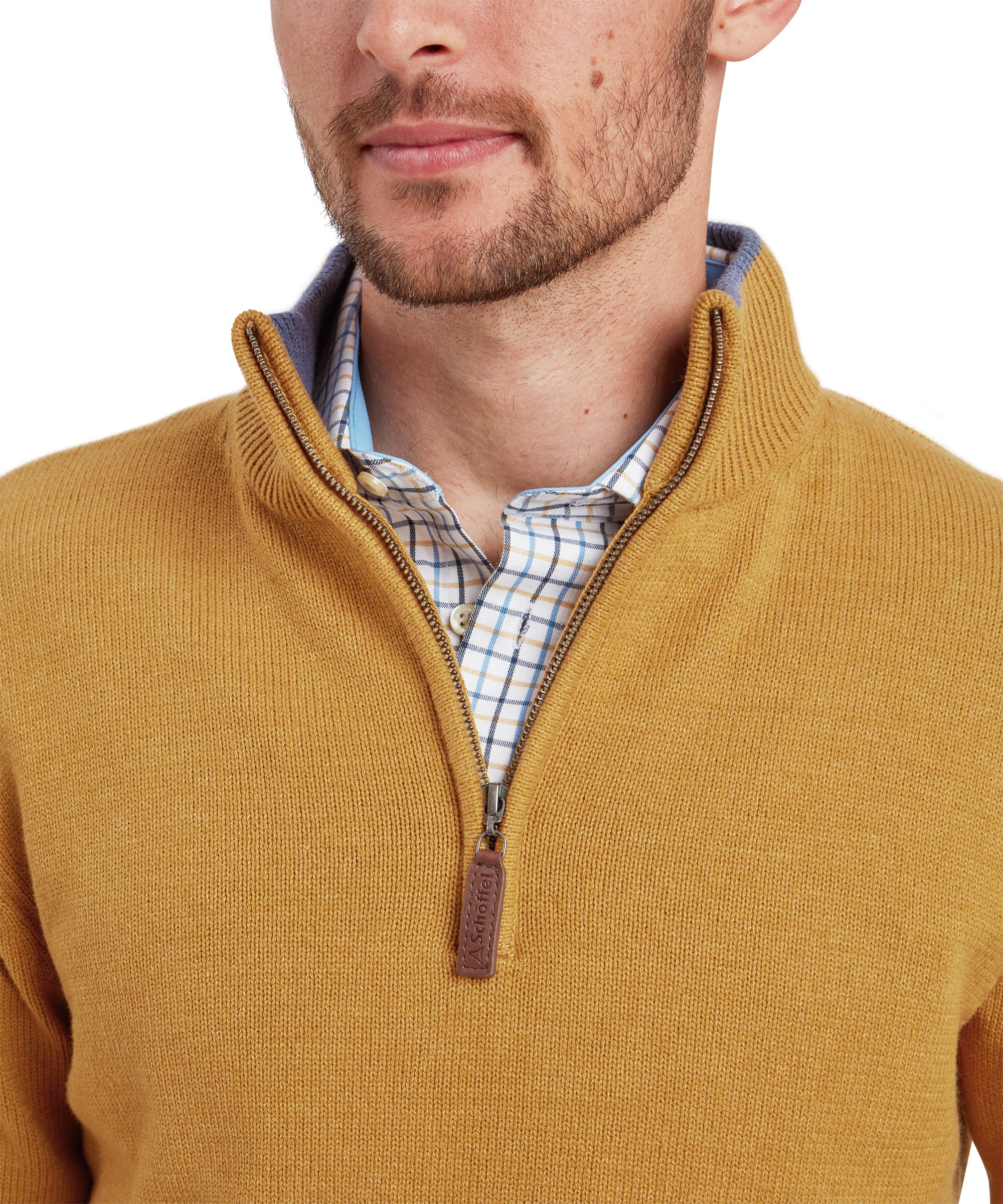 Blair Quarter Zip Jumper - Mustard
