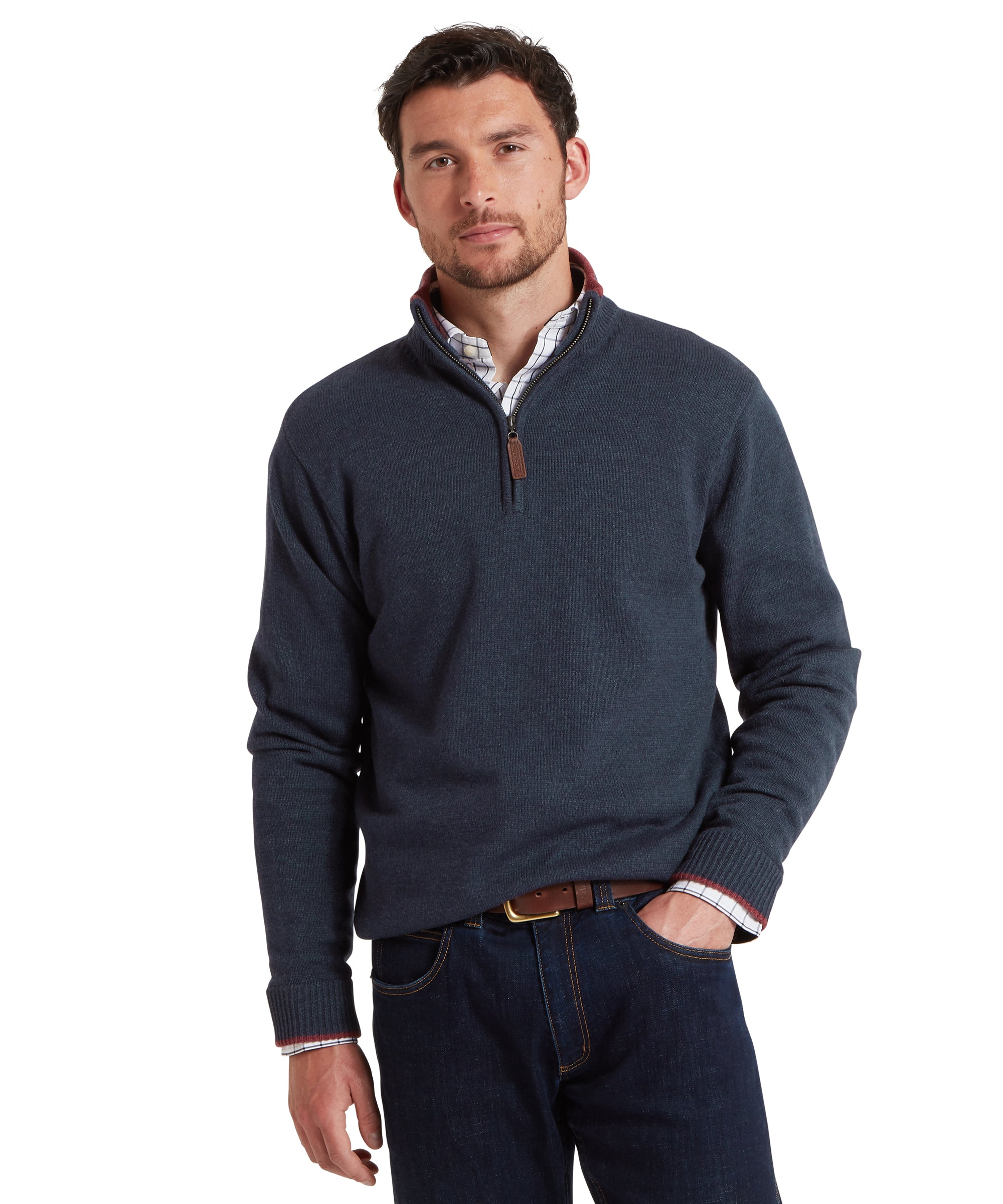 Blair Quarter Zip Jumper - Ink Navy