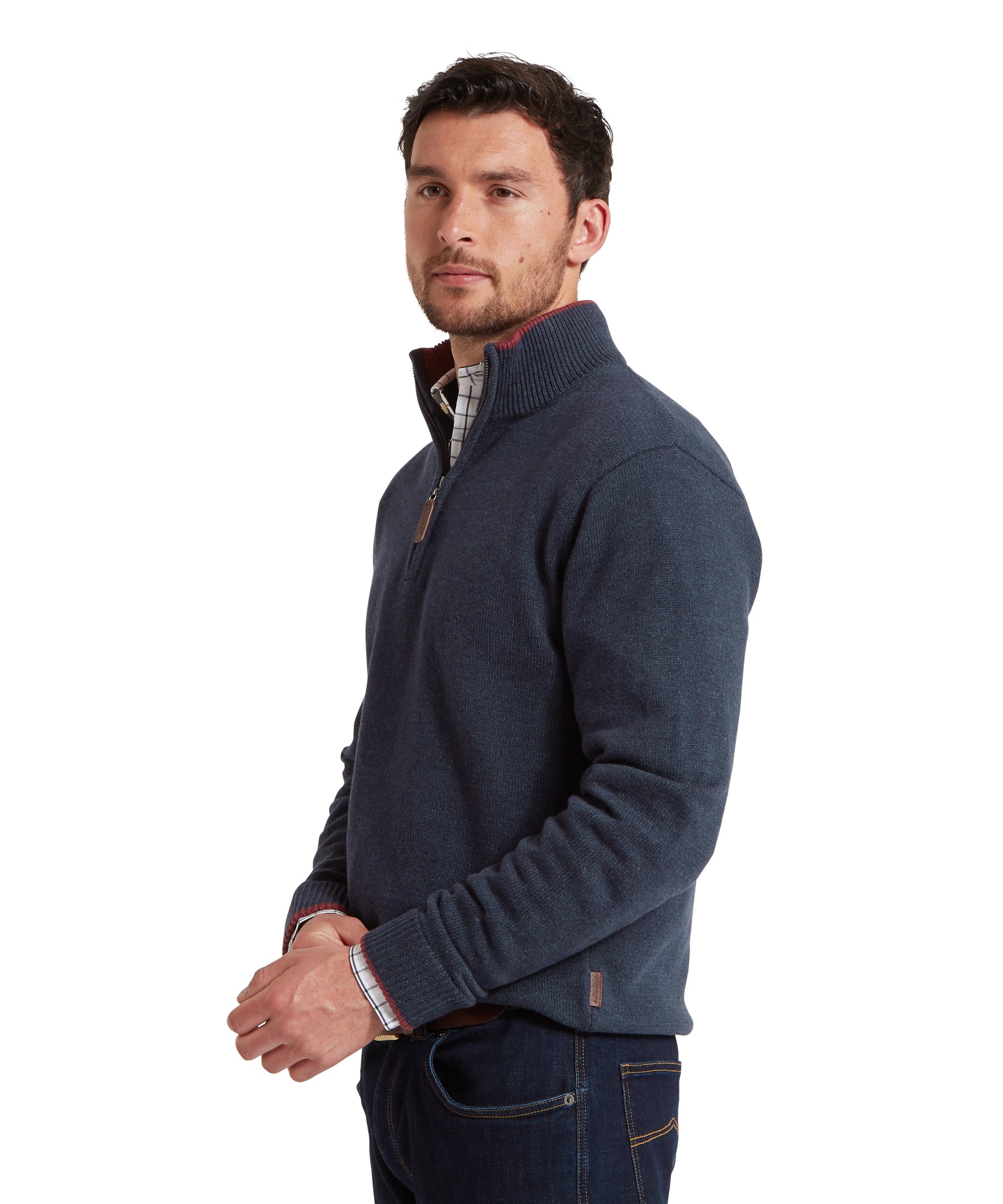 Blair Quarter Zip Jumper - Ink Navy
